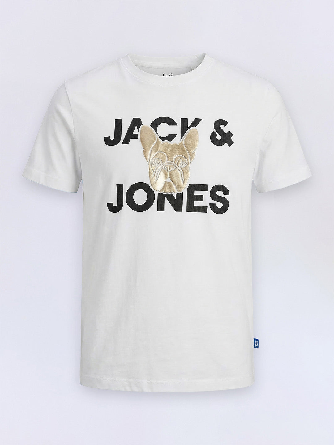 Boys Bright White Logo Graphic Cotton T-Shirt