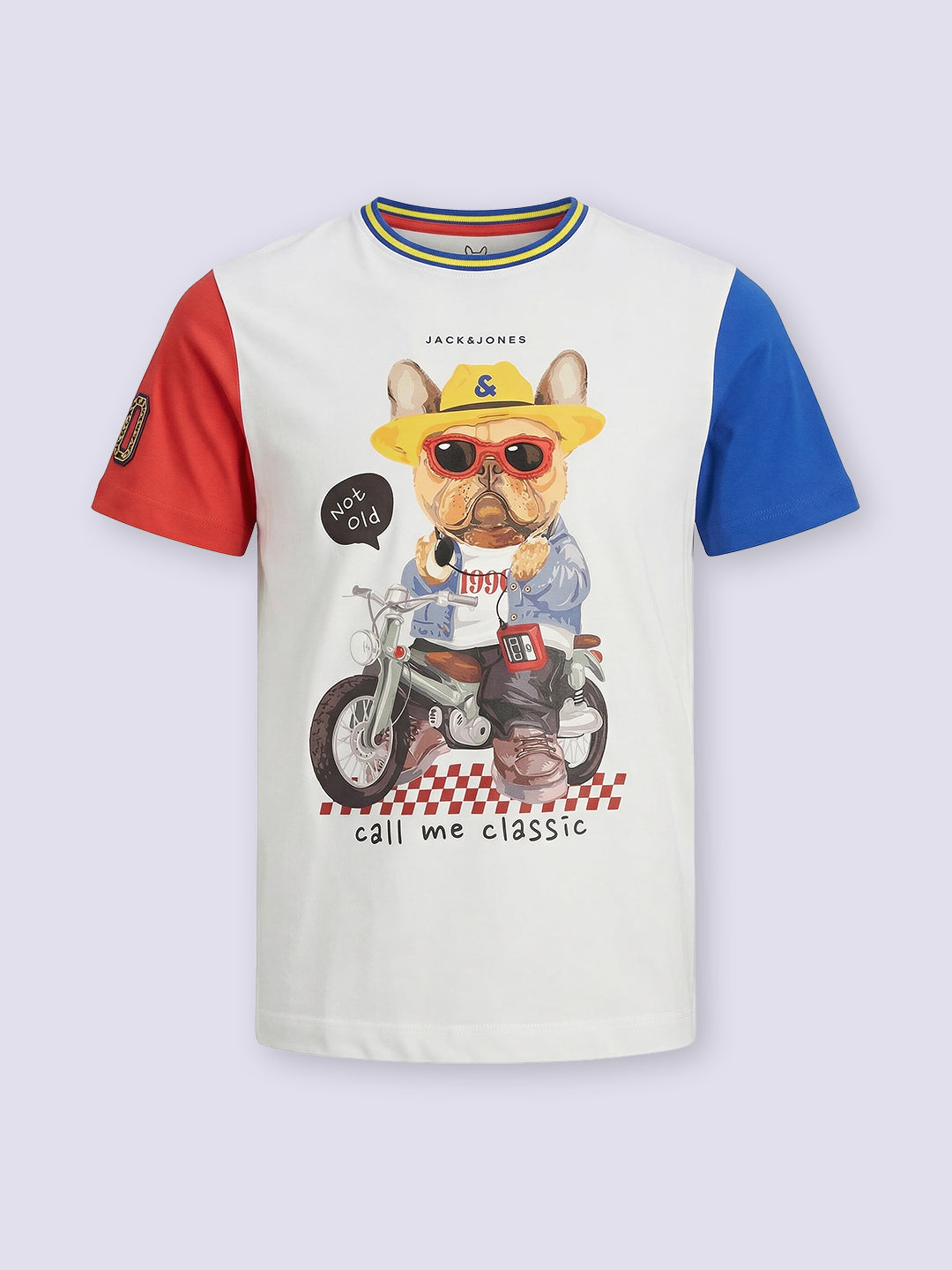 Boys White Character Print Cotton Regular Fit T-Shirt
