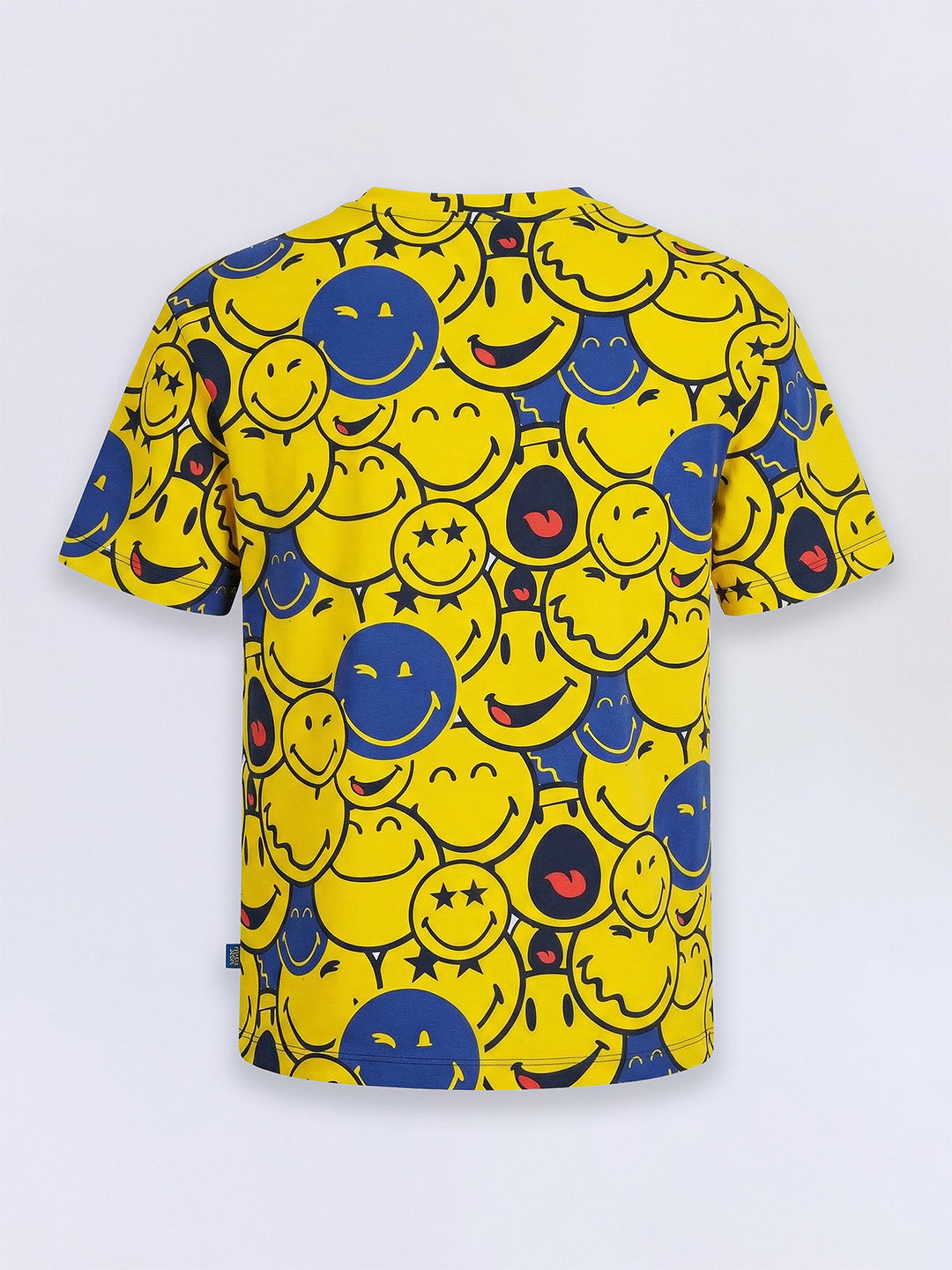 Boys Yellow Smiley Face Oversized Cotton T-Shirt