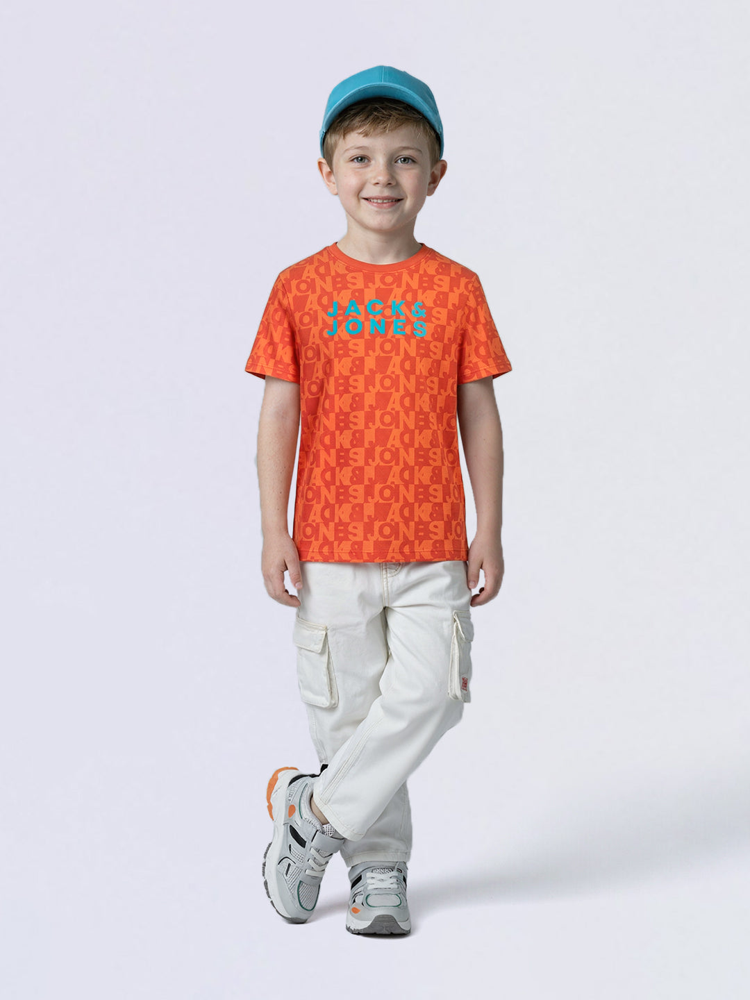 Boys Red Typographic Print Cotton Regular Fit T-Shirt