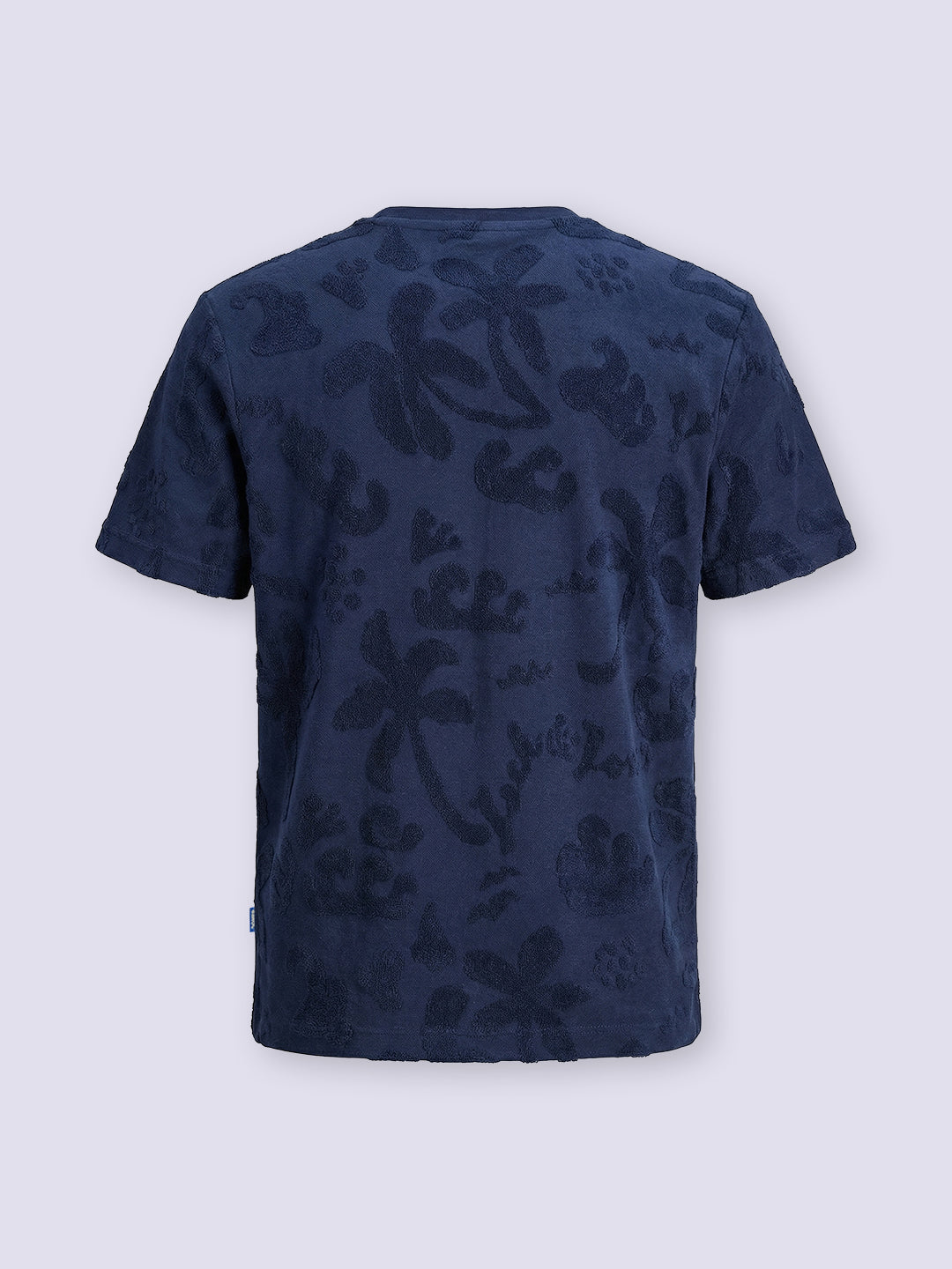 Boys Yellow Tropical Jacquard Cotton Regular Fit T-Shirt