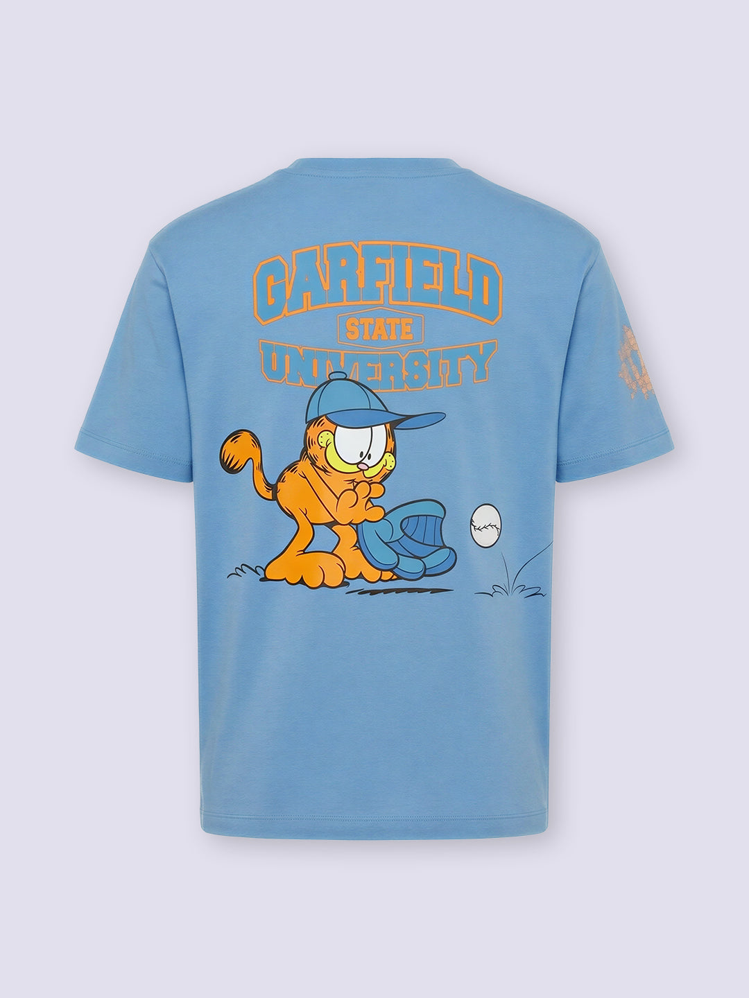 Boys Blue Garfield Print Cotton Oversized T-Shirt