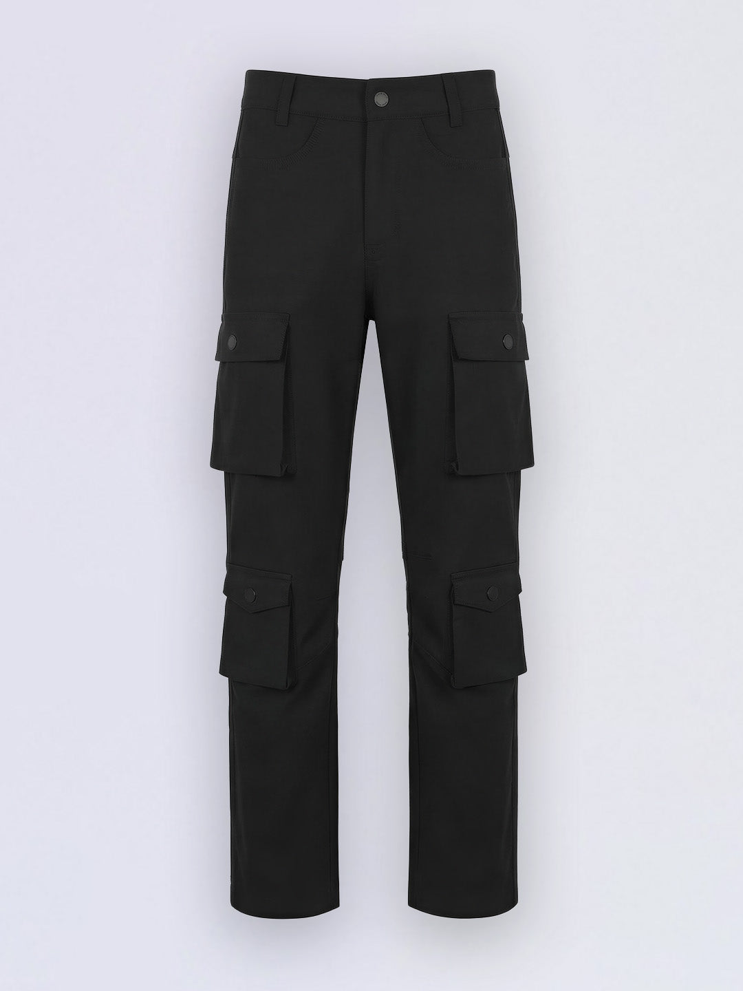 Boys Black Utility Cargo Casual Pants