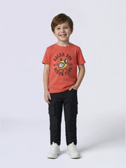 Boys Black Utility Cargo Casual Pants