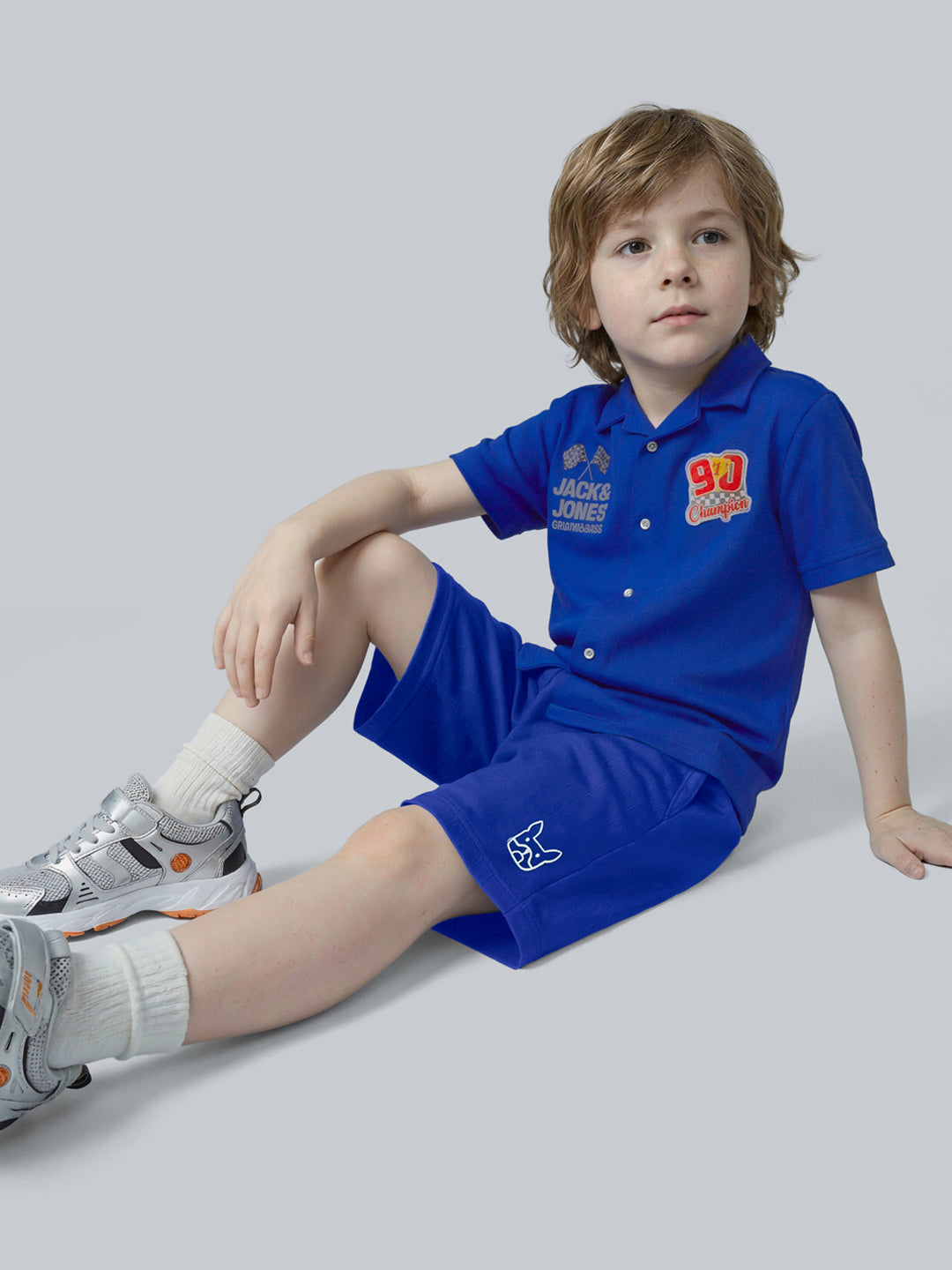 Boys Cotton Textured Casual Shorts with Drawstring