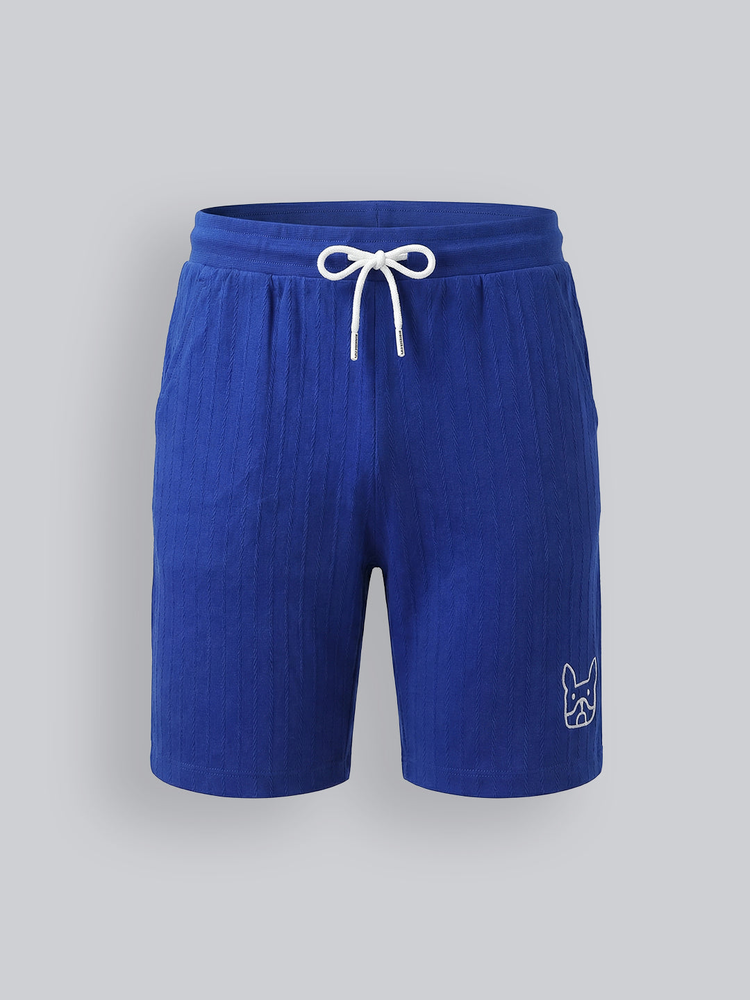 Boys Cotton Textured Casual Shorts with Drawstring