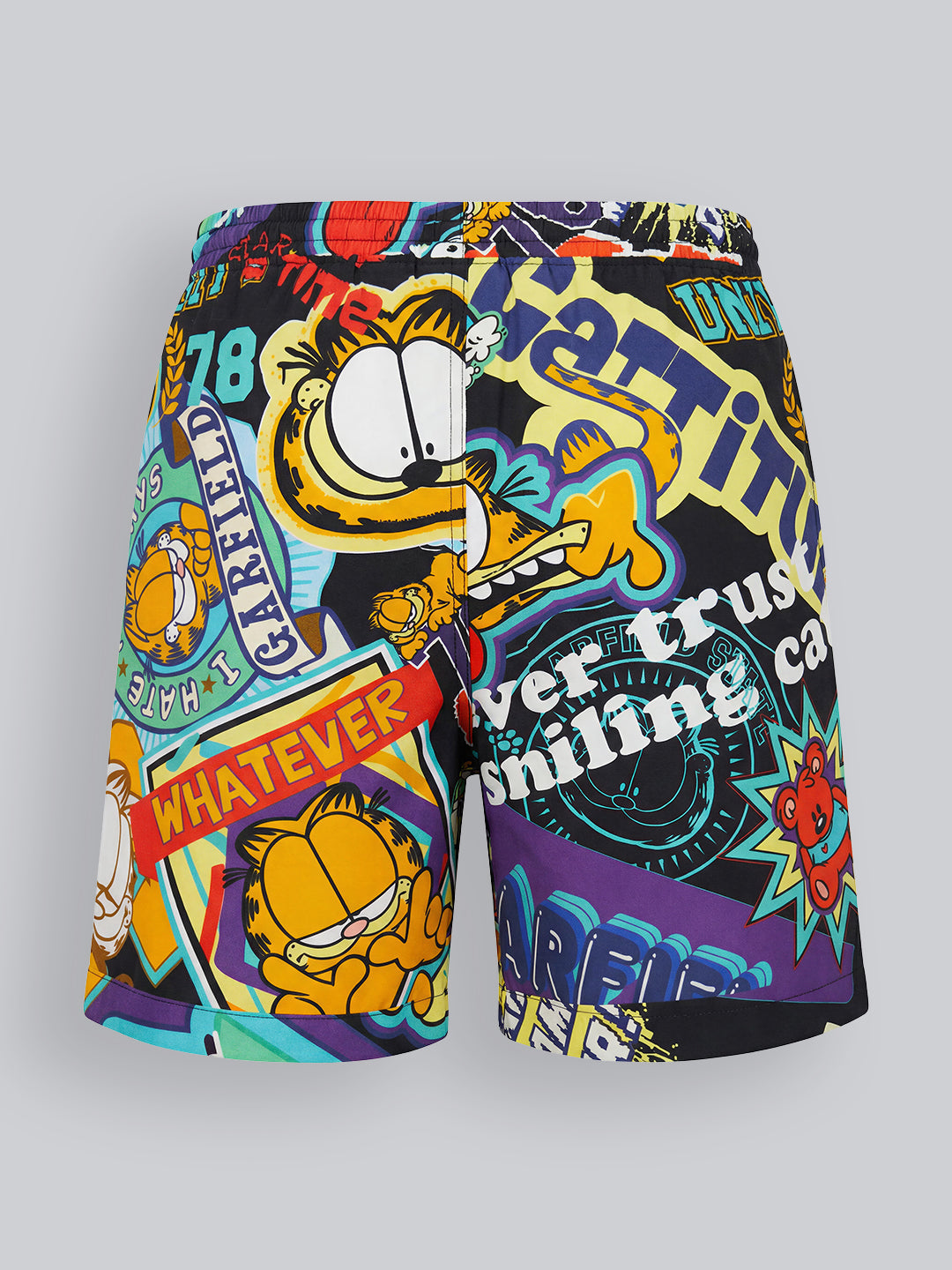 Boys Viscose Garfield Print Drawstring Regular Shorts