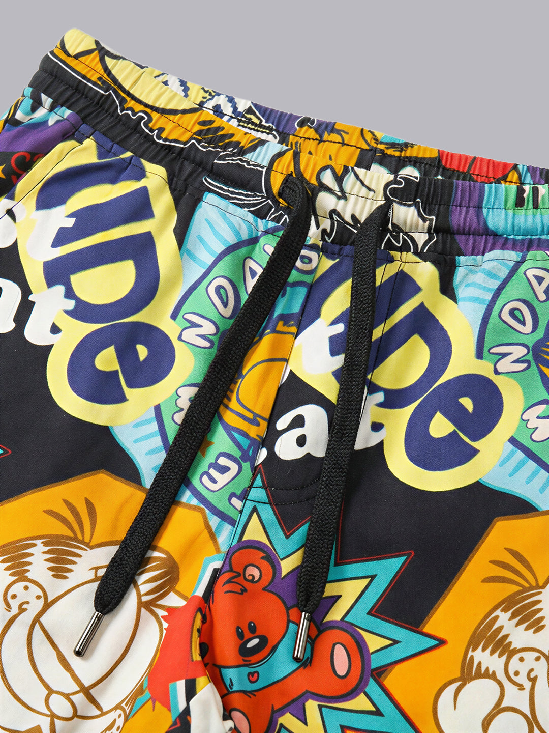 Boys Viscose Garfield Print Drawstring Regular Shorts