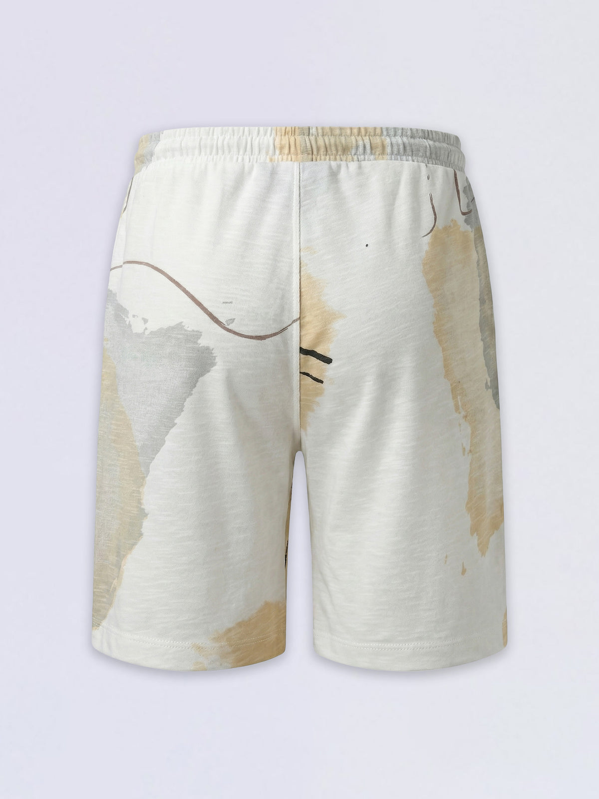 Boys White Printed Cotton Casual Shorts