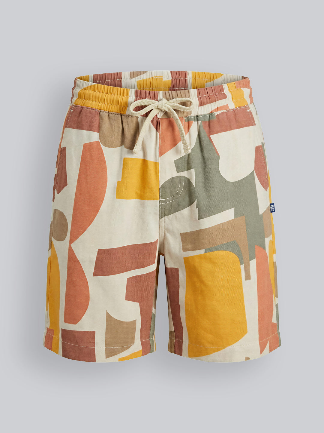 Boys Cotton Abstract Print Drawstring Regular Shorts