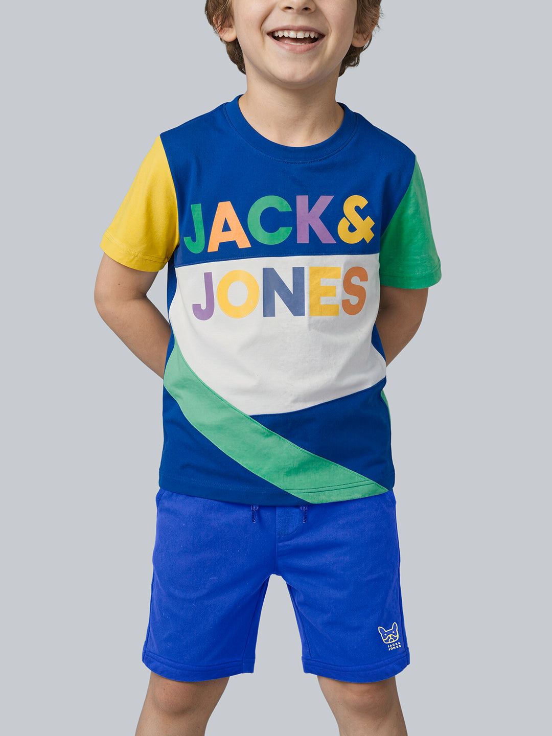 Boys Blue Cotton Drawstring Casual Shorts