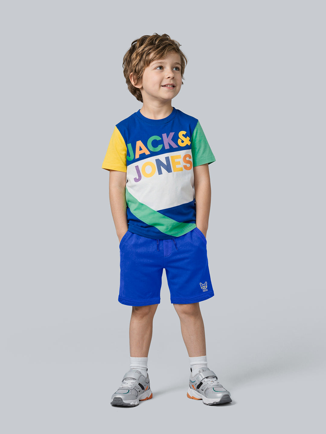 Boys Blue Cotton Drawstring Casual Shorts