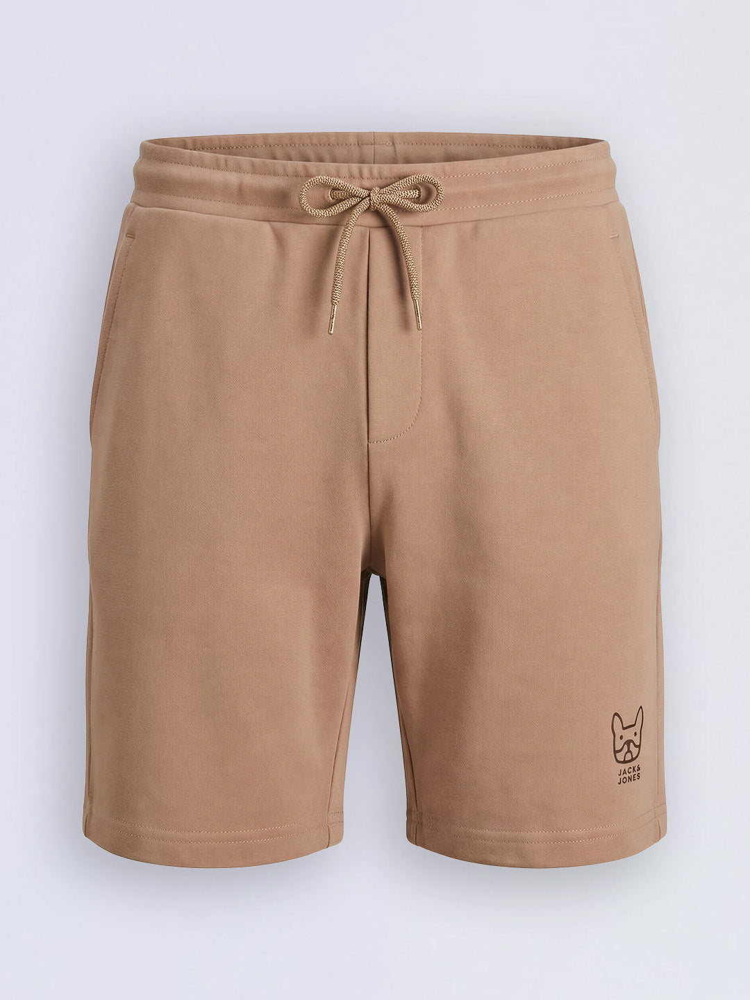 Boys Warm Taupe Brown Cotton Stretch Knit Shorts