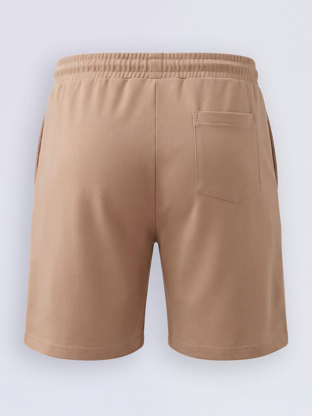 Boys Warm Taupe Brown Cotton Stretch Knit Shorts