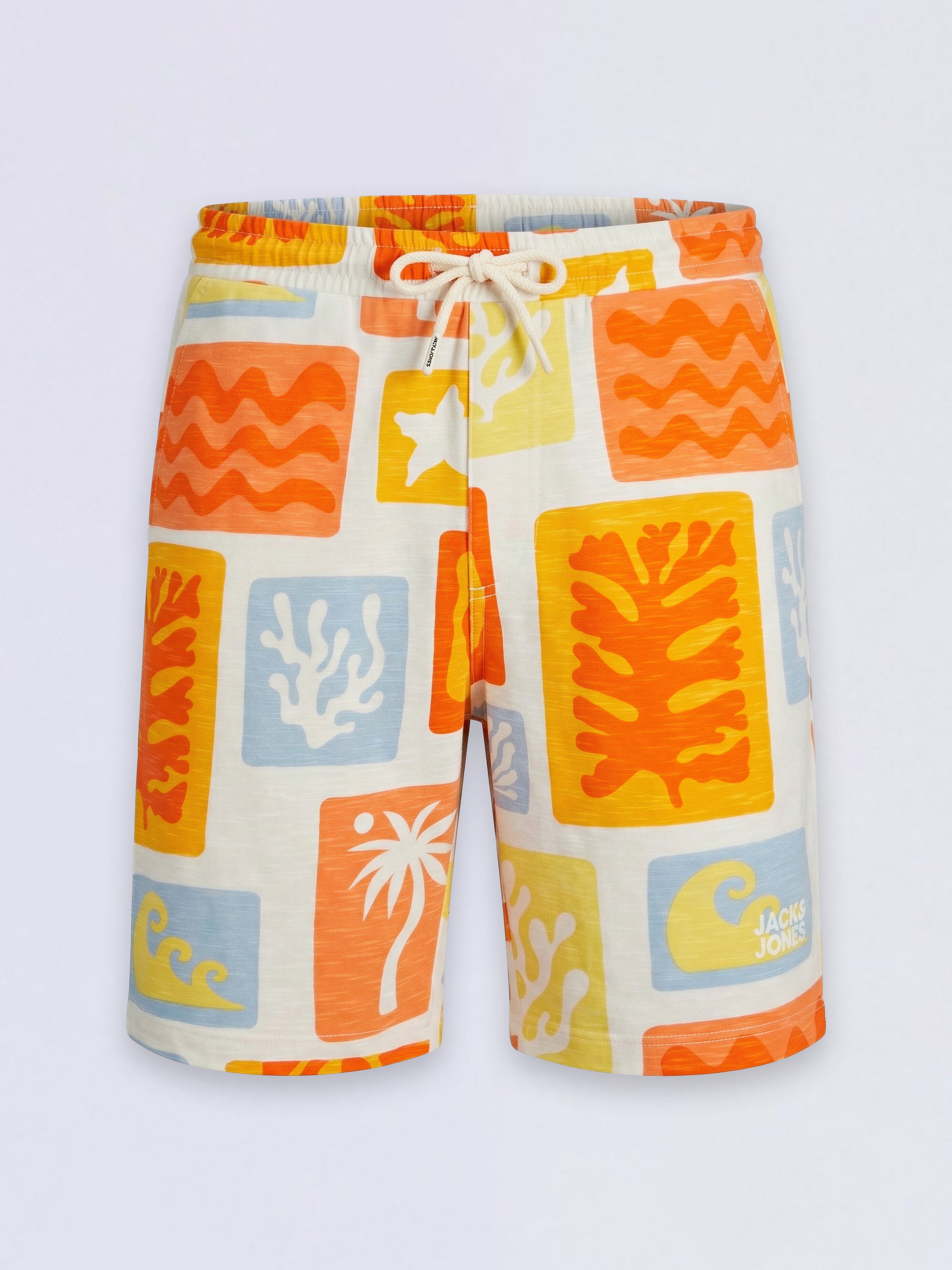 Boys Orange Colourblocked Cotton Casual Shorts