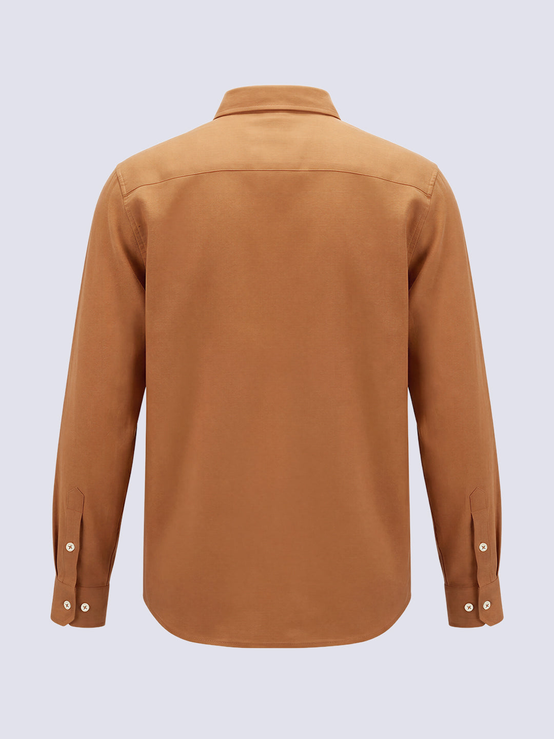 Boys Orange Linen Blend Regular Fit Casual Shirt