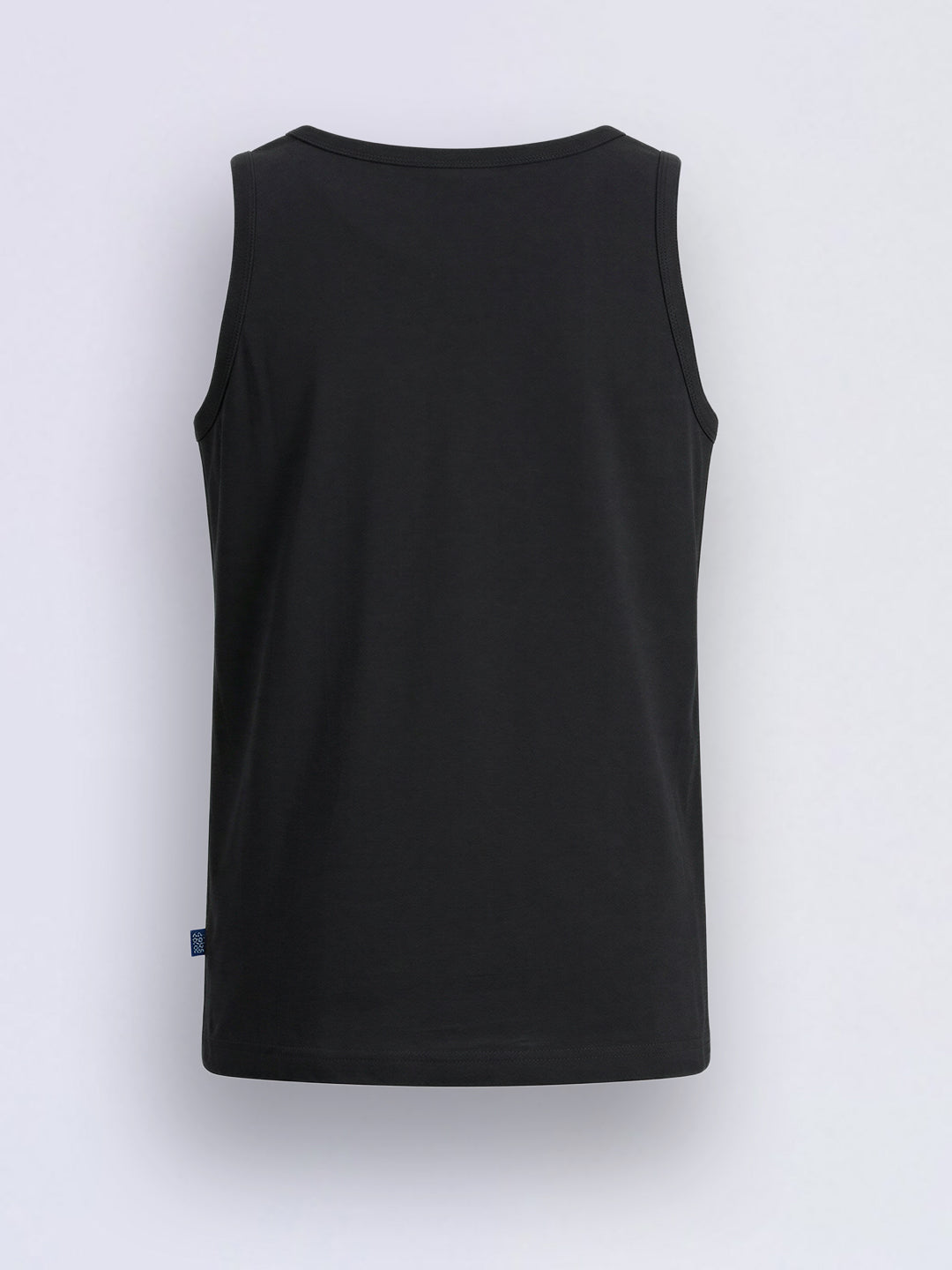 Boys Black Logo Print Sleeveless Cotton T-Shirt