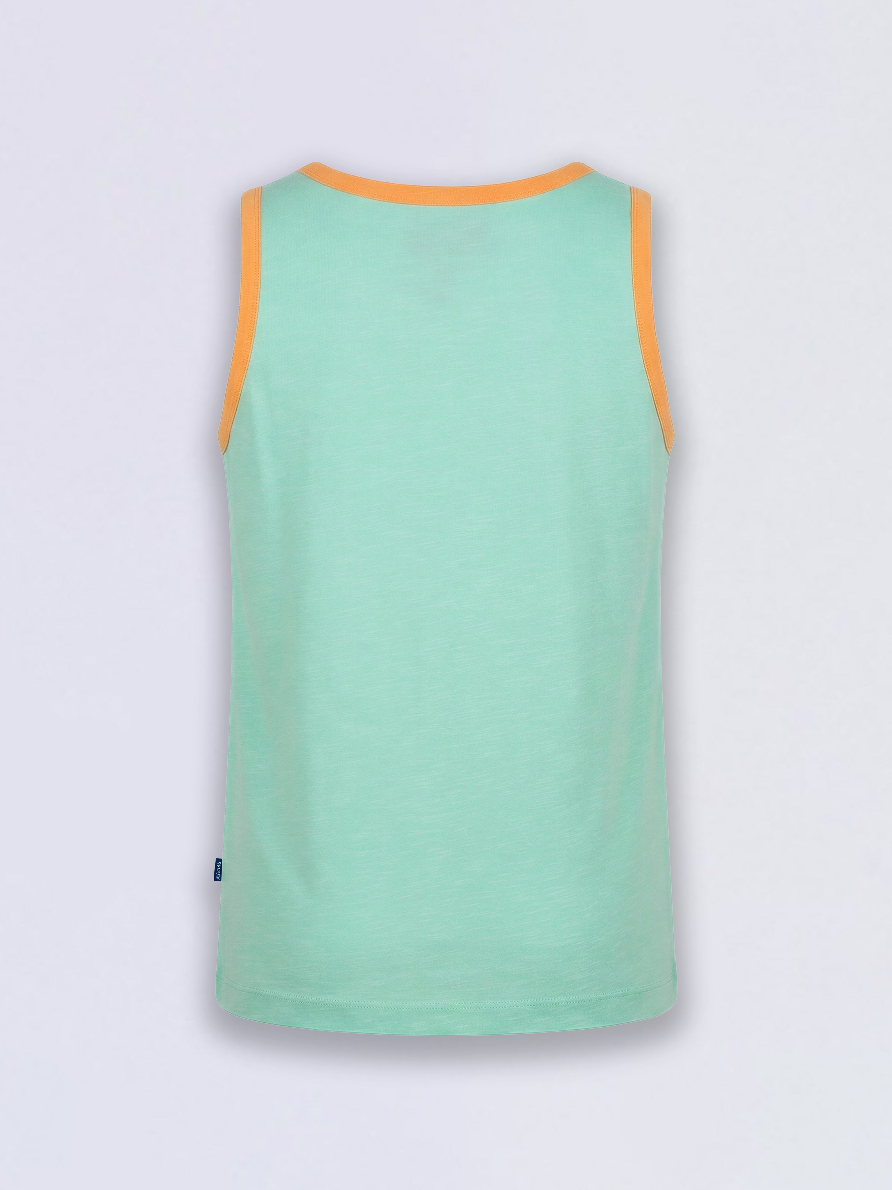 Boys Green Tropical Print Sleeveless Cotton T-Shirt