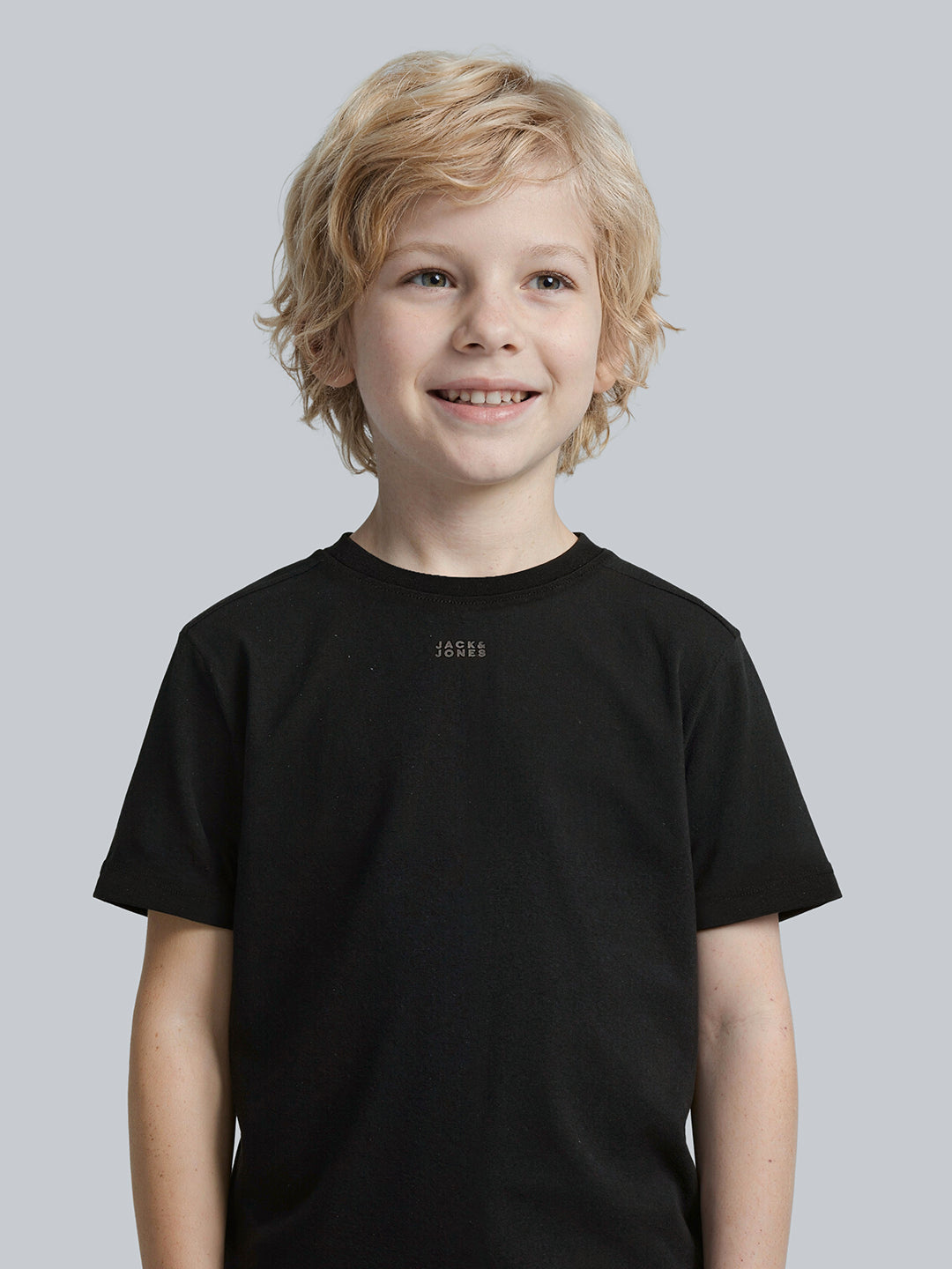 Boys Cotton Lycra Logo Print Oversized T-Shirt