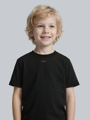 Boys Cotton Lycra Logo Print Oversized T-Shirt