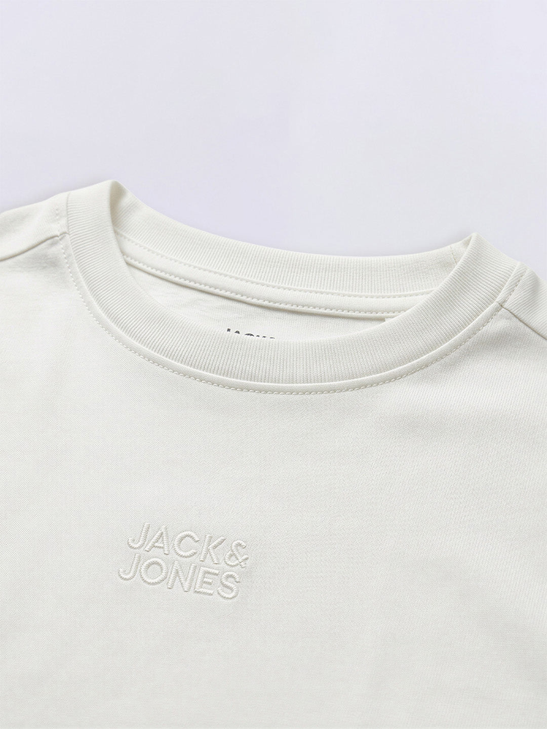 Boys White Oversized Crew Neck Casual T-Shirt