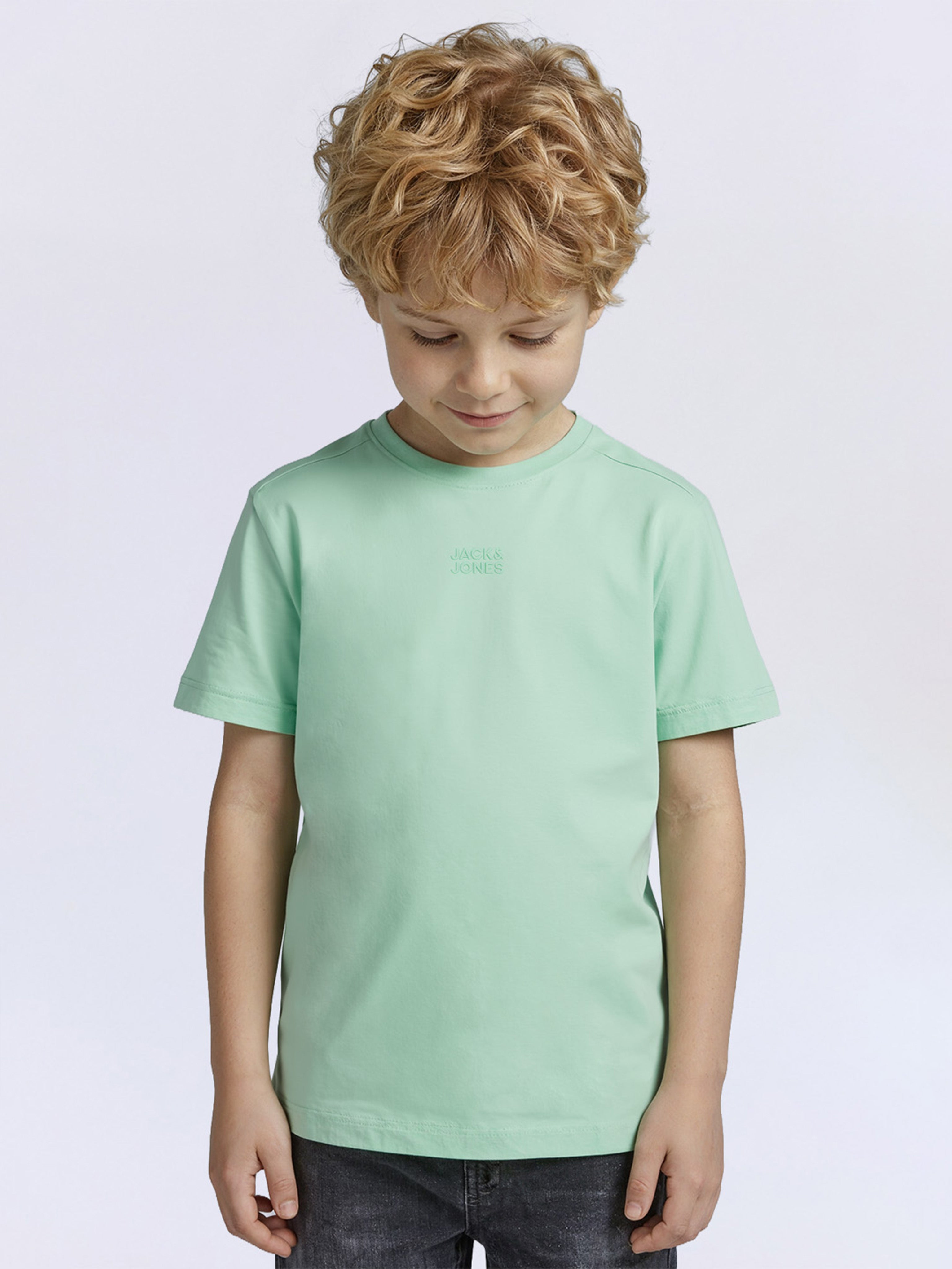 Boys Green Oversized Crew Neck Casual T-Shirt