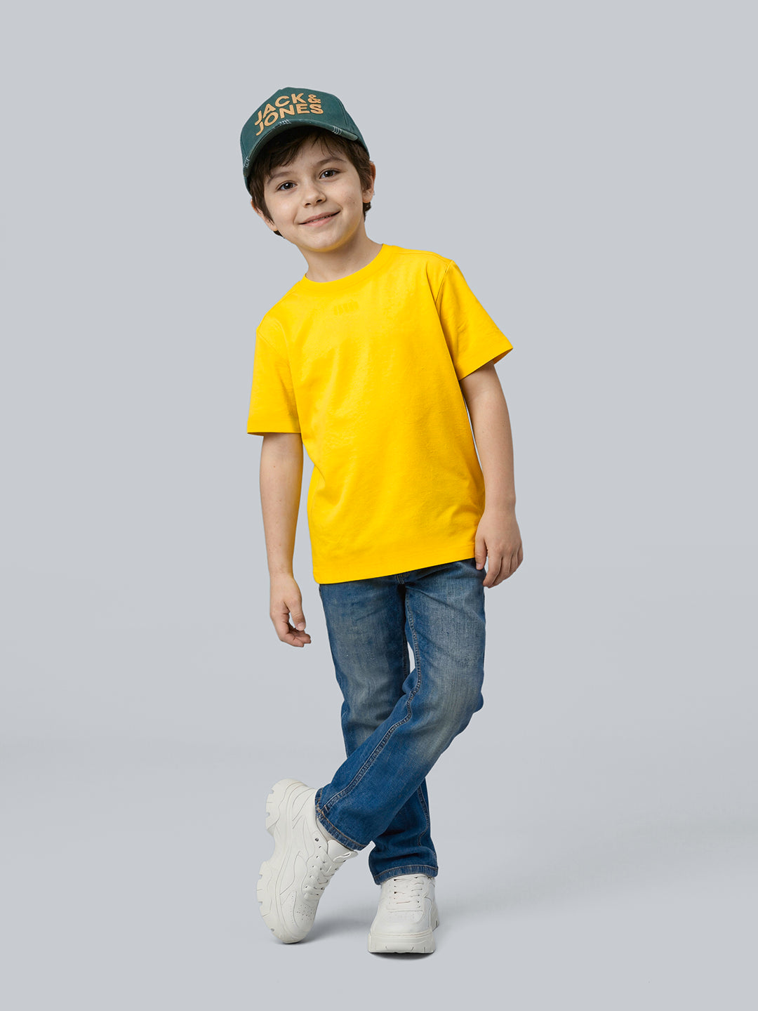 Boys Cotton Blend Logo Print Oversized T-Shirt
