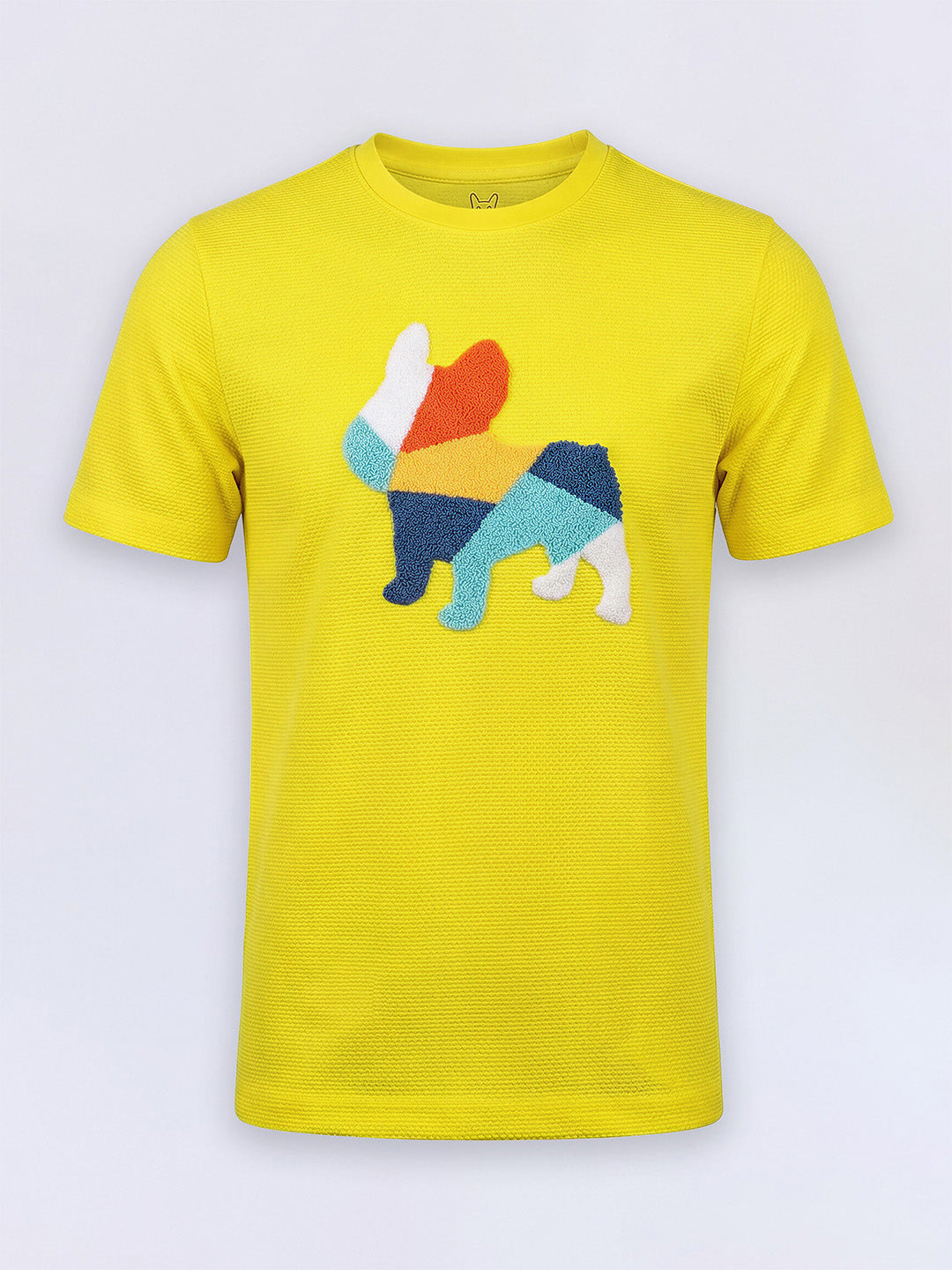 Boys Vibrant Yellow Dog Graphic Cotton T-Shirt
