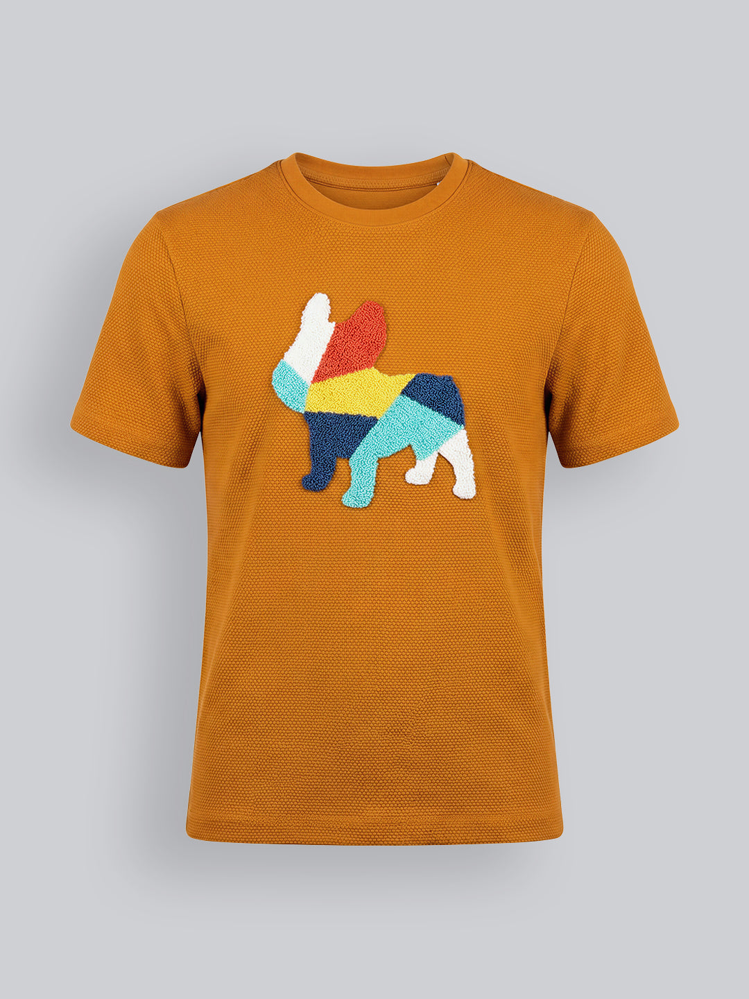 Boys Cotton Embroidered Graphic Crew Neck T-Shirt