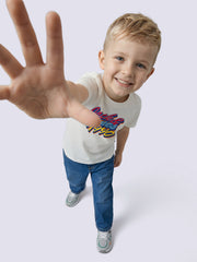 Boys White Graphic Cotton T Shirt