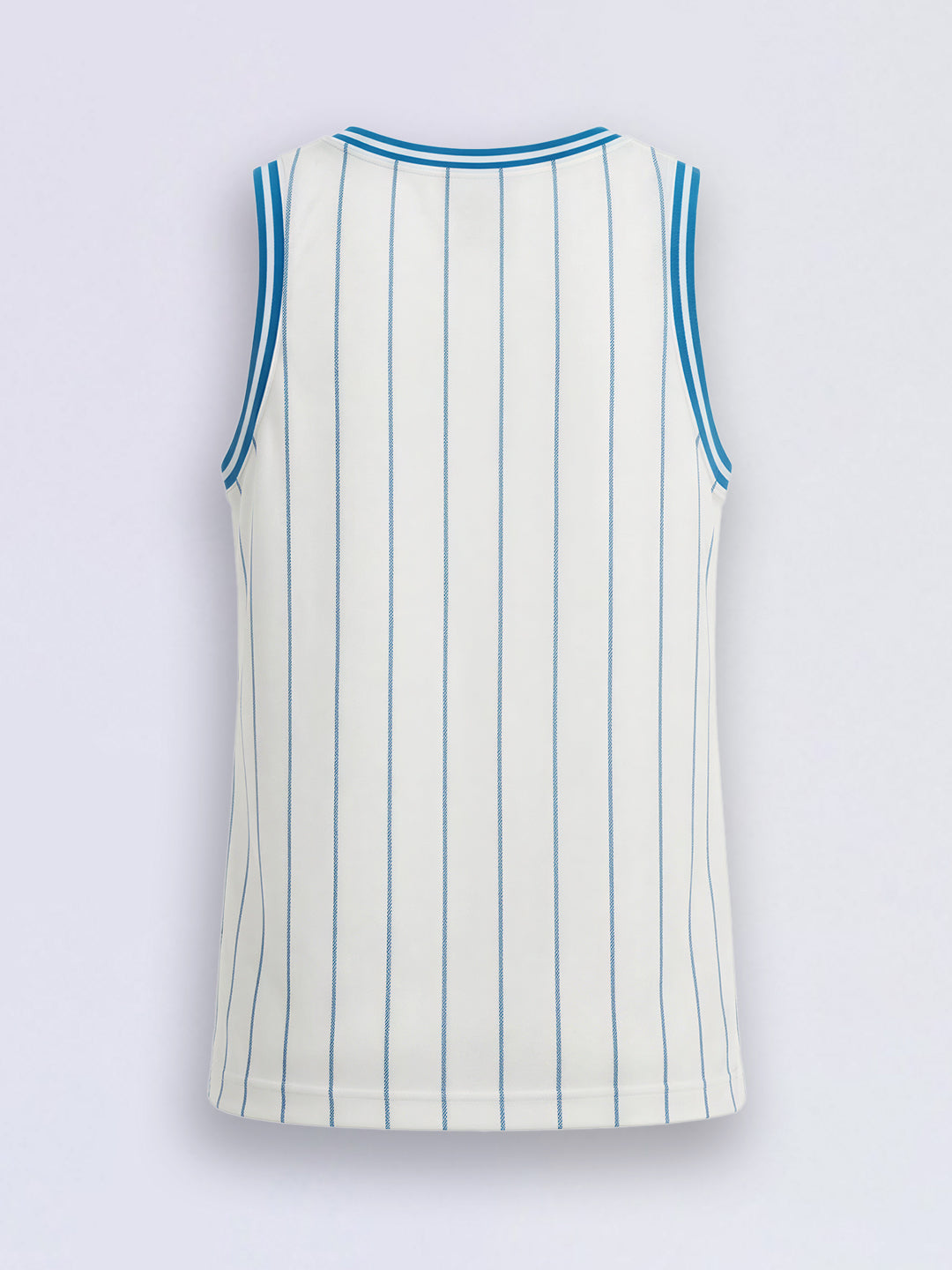 Boys White Striped Sleeveless Cotton T-Shirt