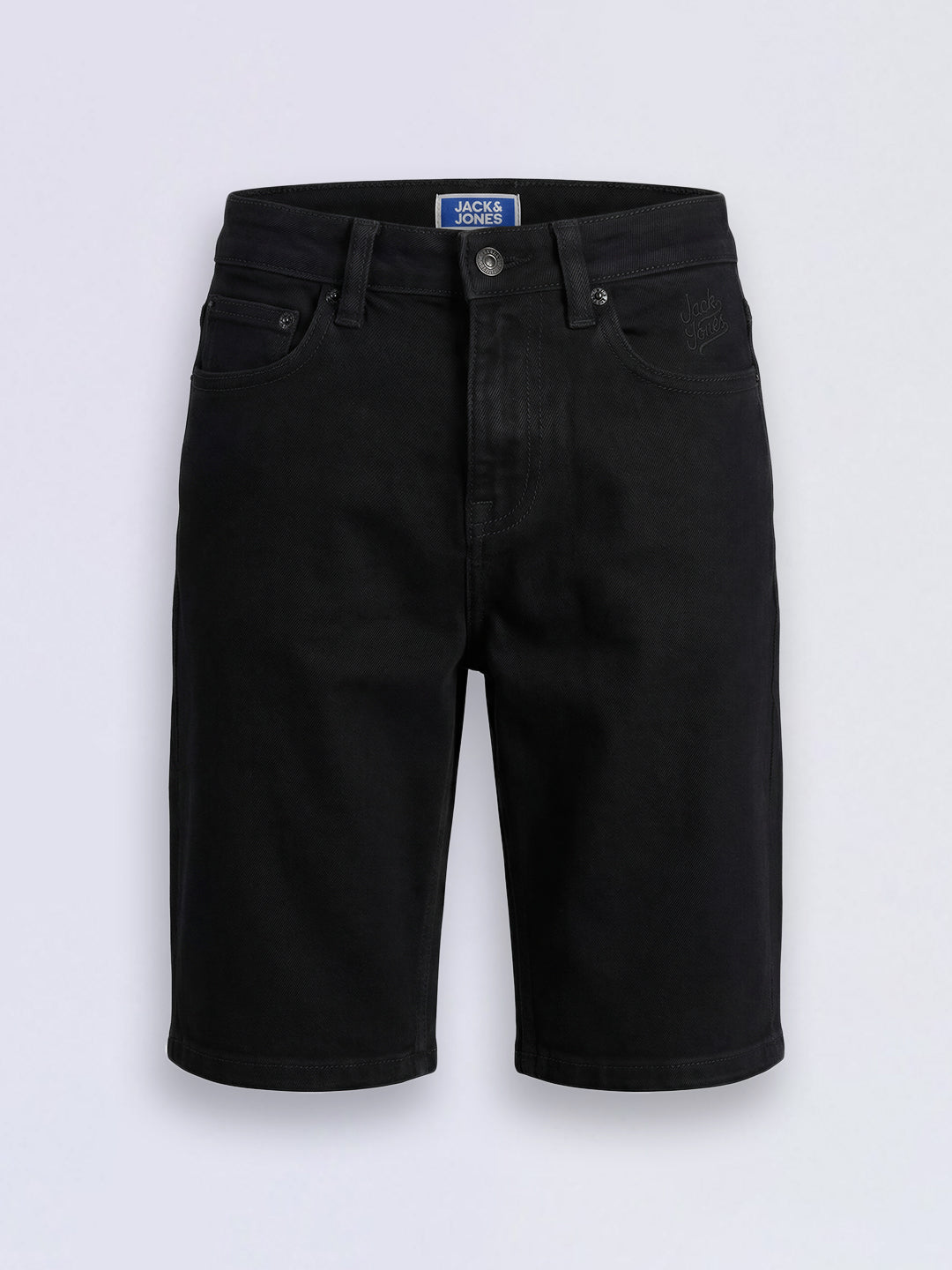 Boys Black 5 Pocket Cotton Denim Shorts