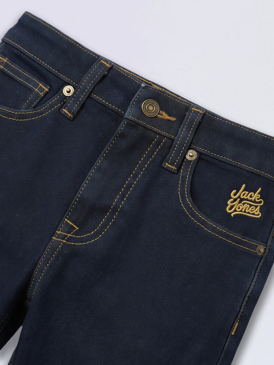 Boys Dark Blue 5 Pocket Denim Casual Shorts