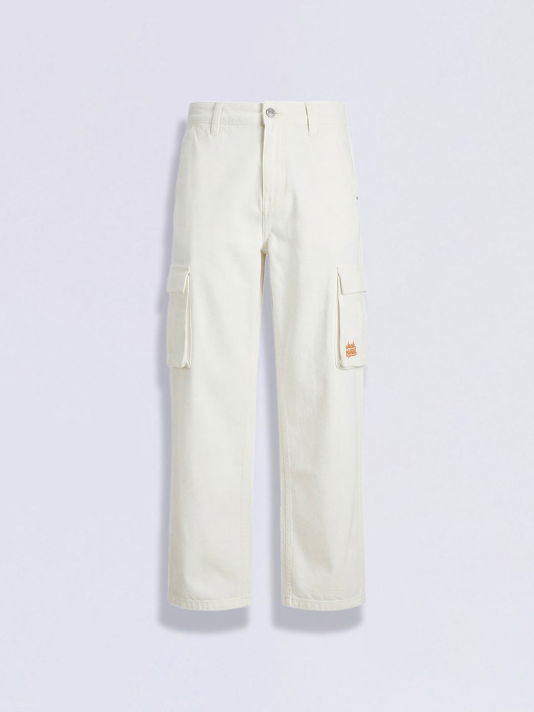 Boys White 6 Pocket Loose Fit Cotton Jeans
