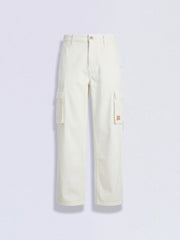 Boys White 6 Pocket Loose Fit Cotton Jeans