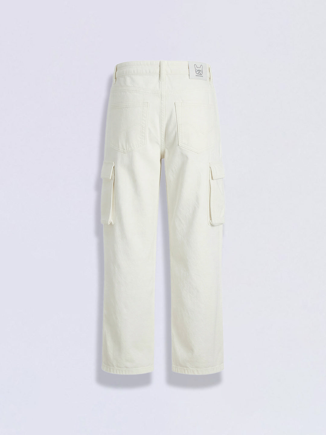 Boys White 6 Pocket Loose Fit Cotton Jeans