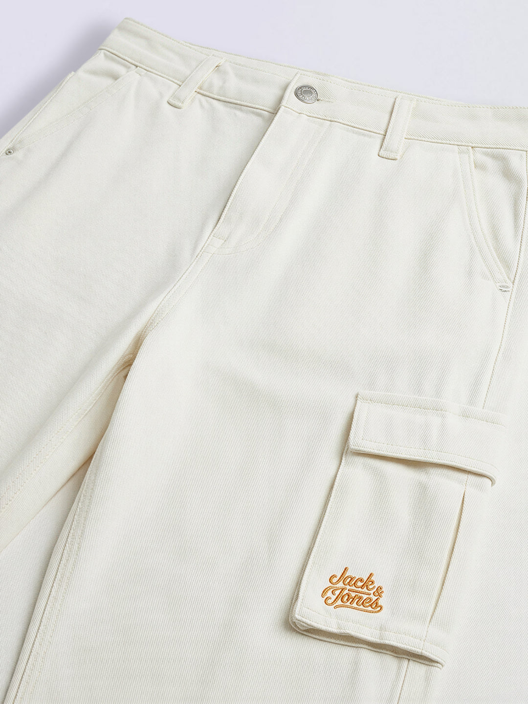 Boys White 6 Pocket Loose Fit Cotton Jeans