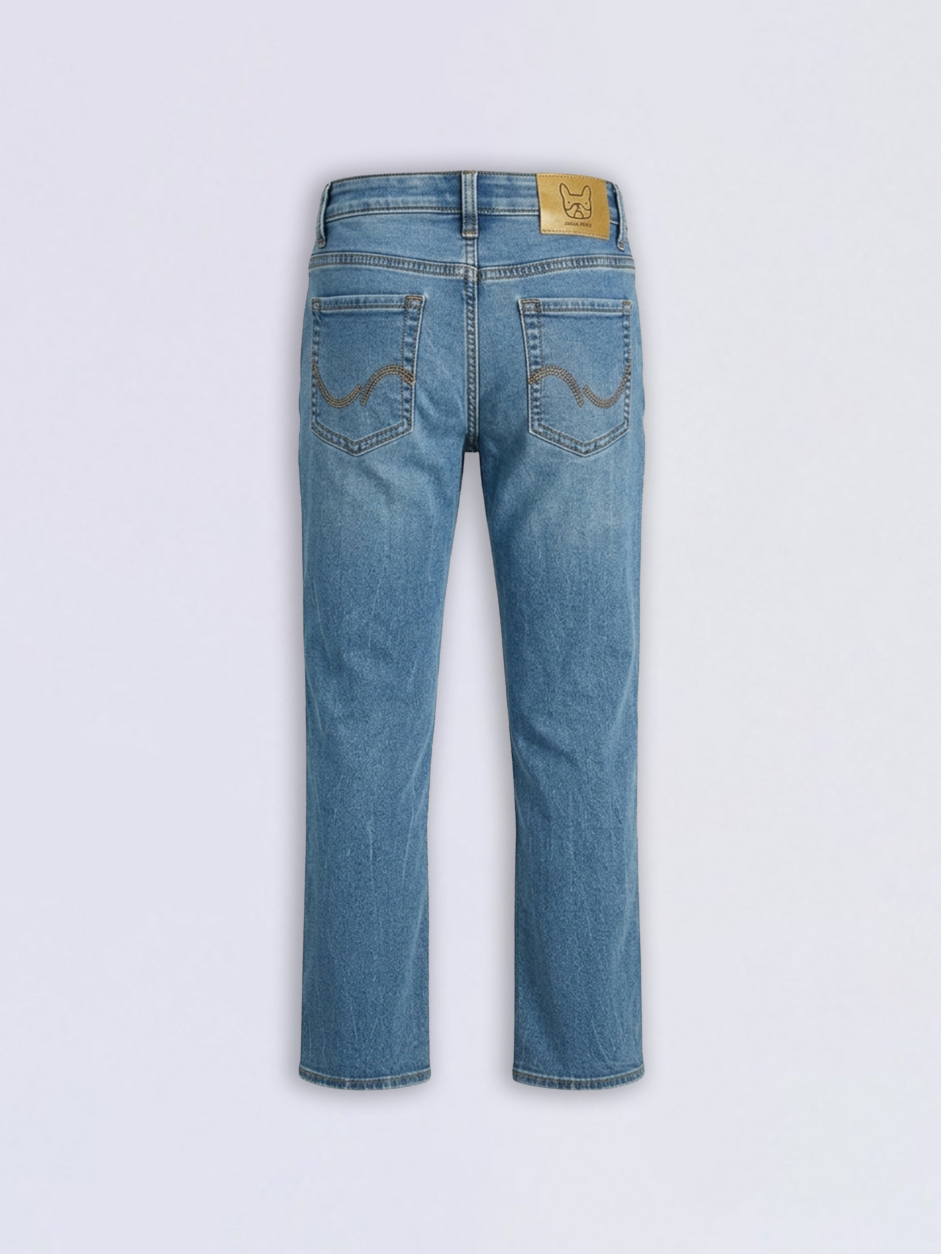 Boys Dark Blue Bootcut 5 Pocket Jeans