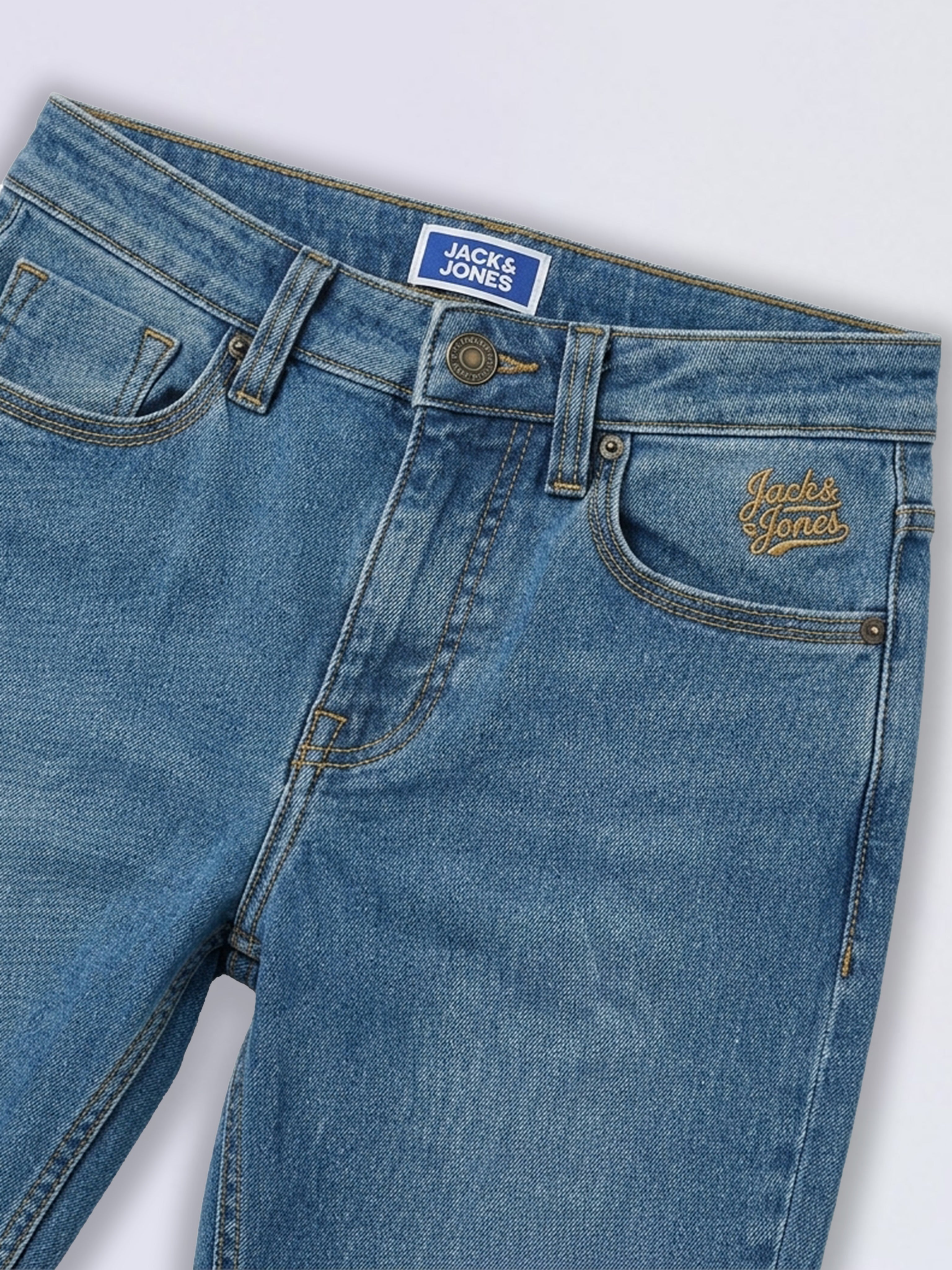 Boys Dark Blue Bootcut 5 Pocket Jeans