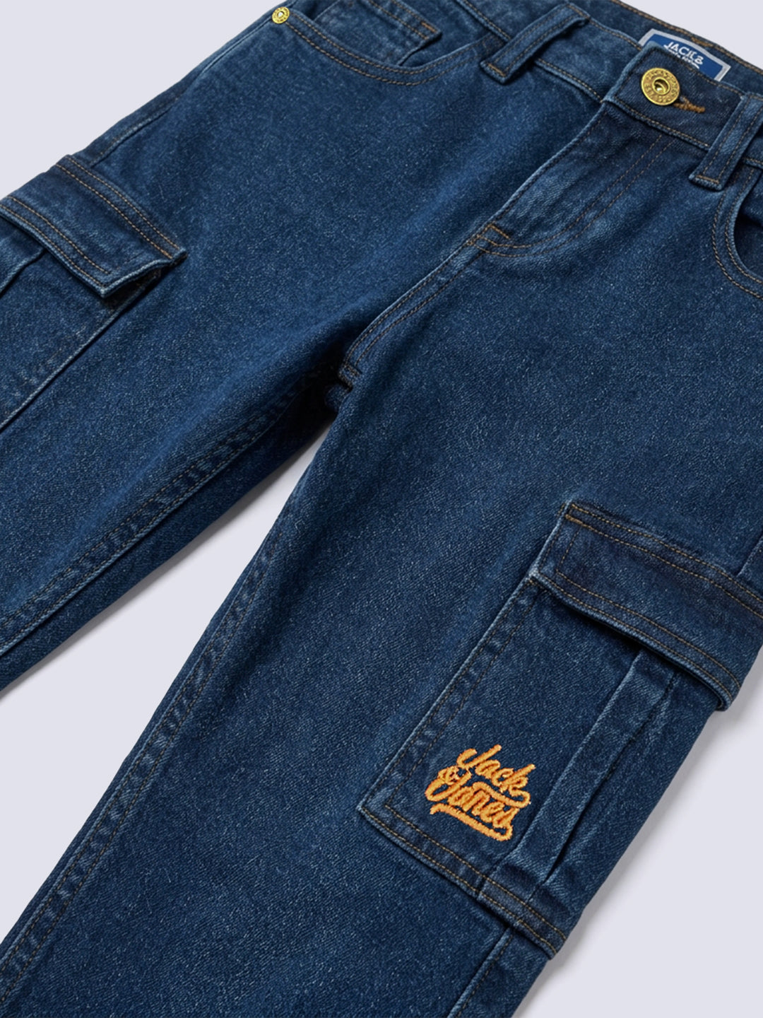 Boys Medium Blue 6 Pocket Regular Fit Jeans