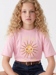 Girls Prism Pink Casual Short Sleeve T-Shirt