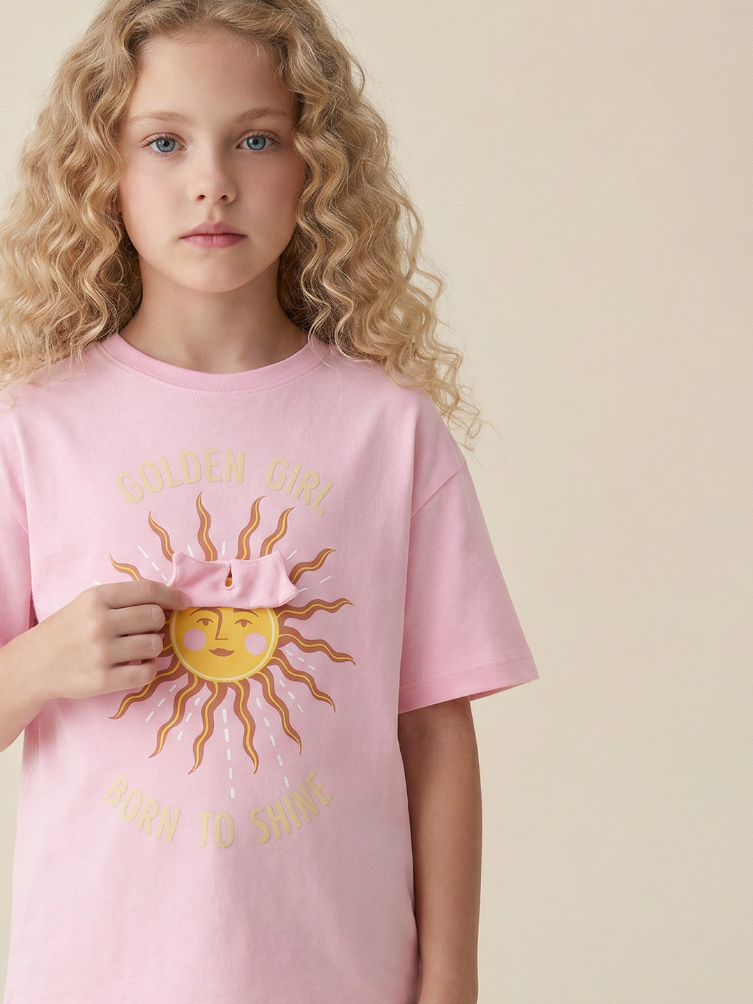 Girls Prism Pink Casual Short Sleeve T-Shirt