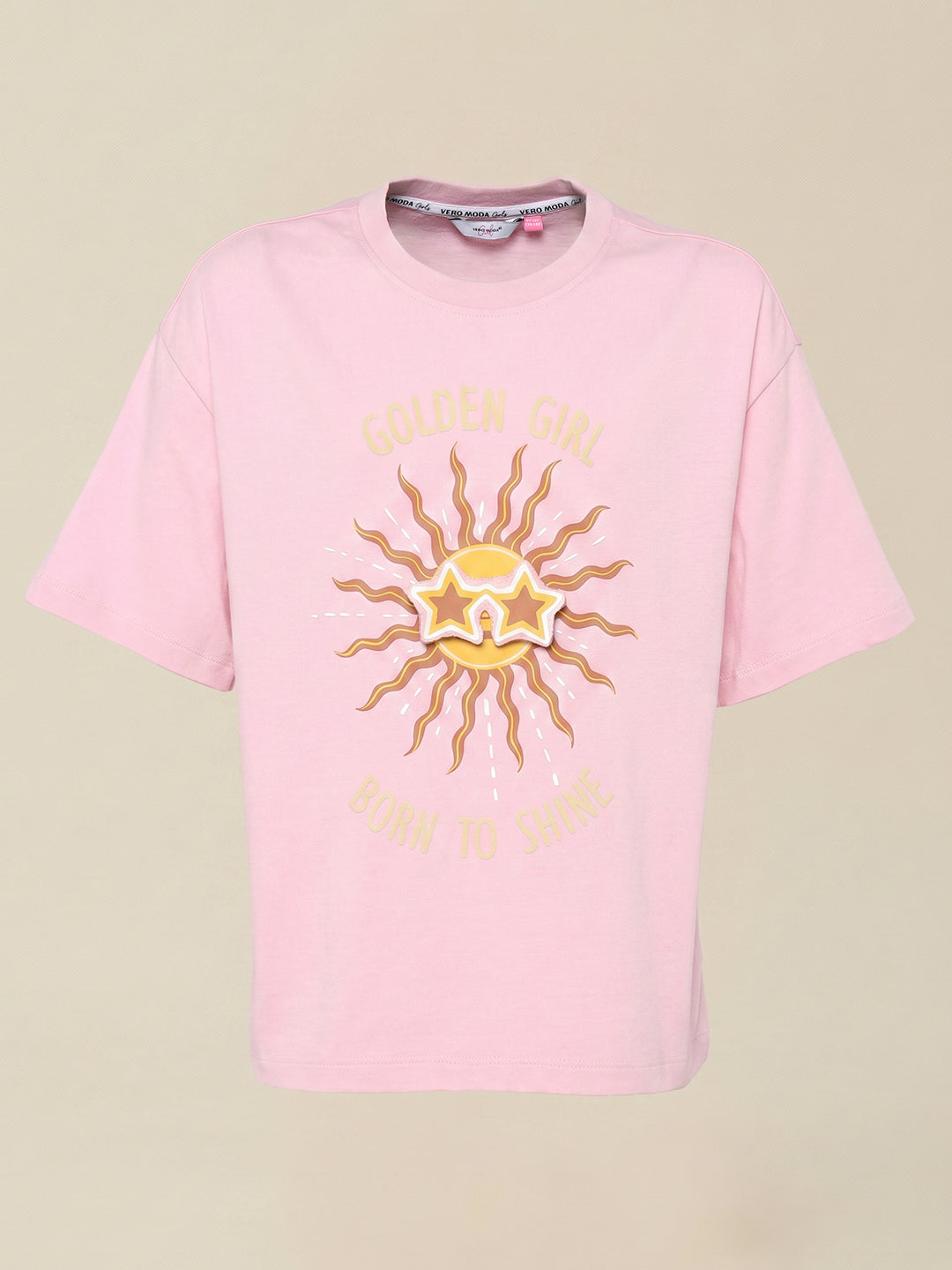 Girls Prism Pink Casual Short Sleeve T-Shirt