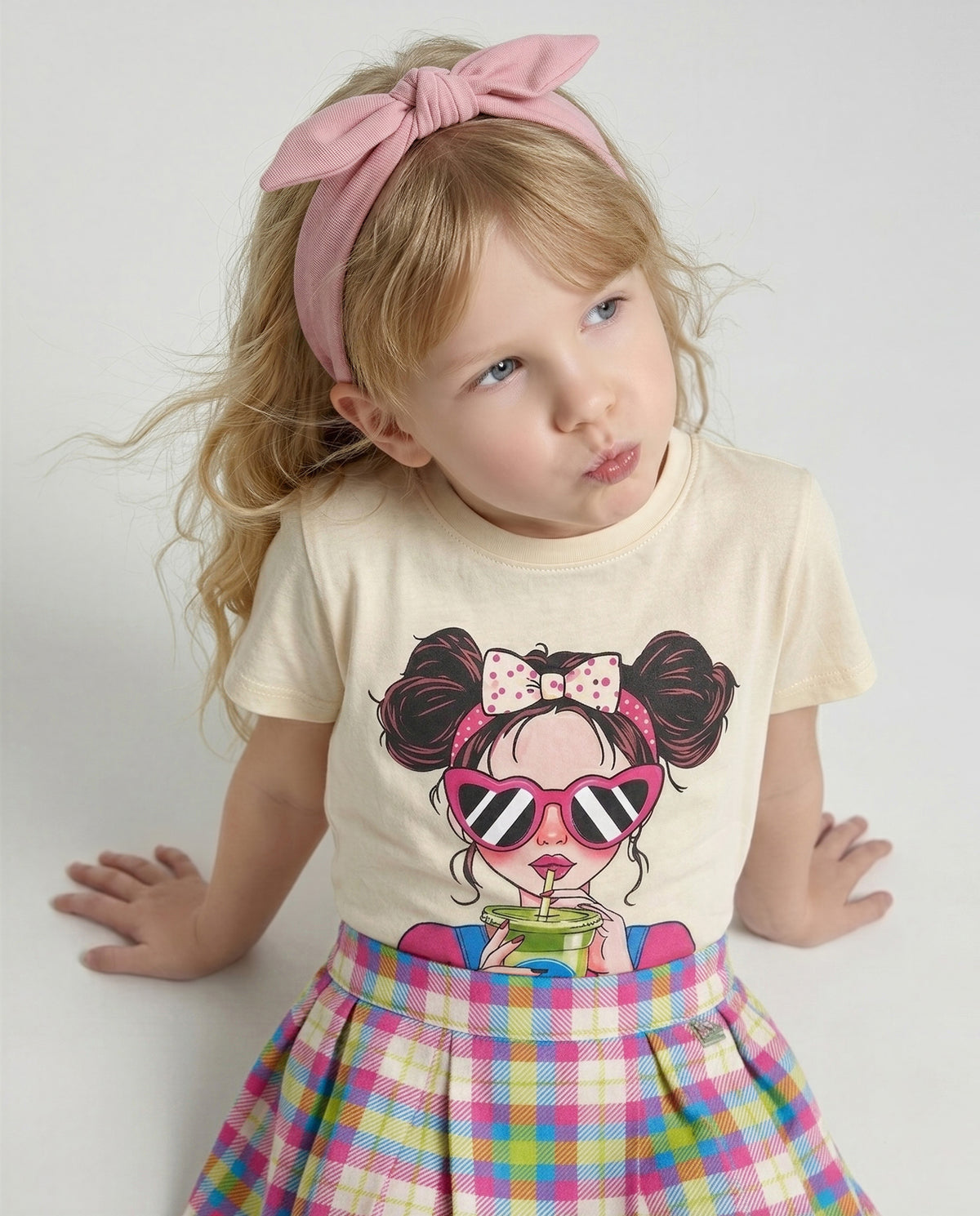 Girls Beige True Fit Casual T-Shirt
