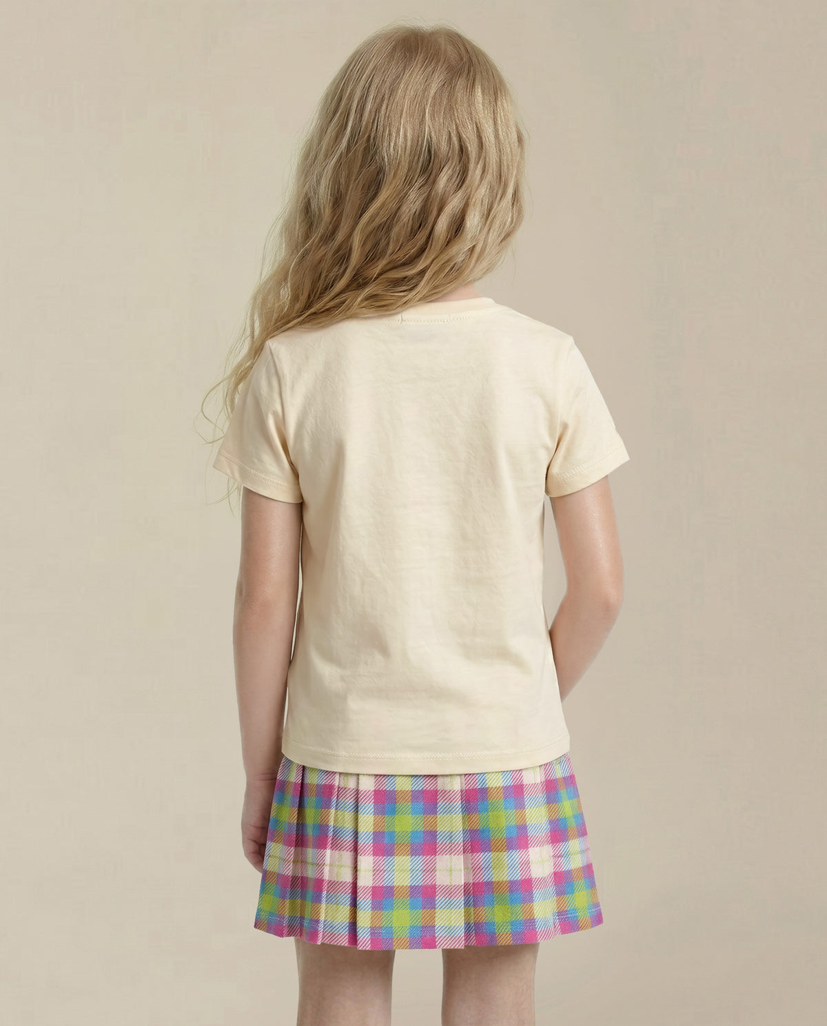 Girls Beige True Fit Casual T-Shirt