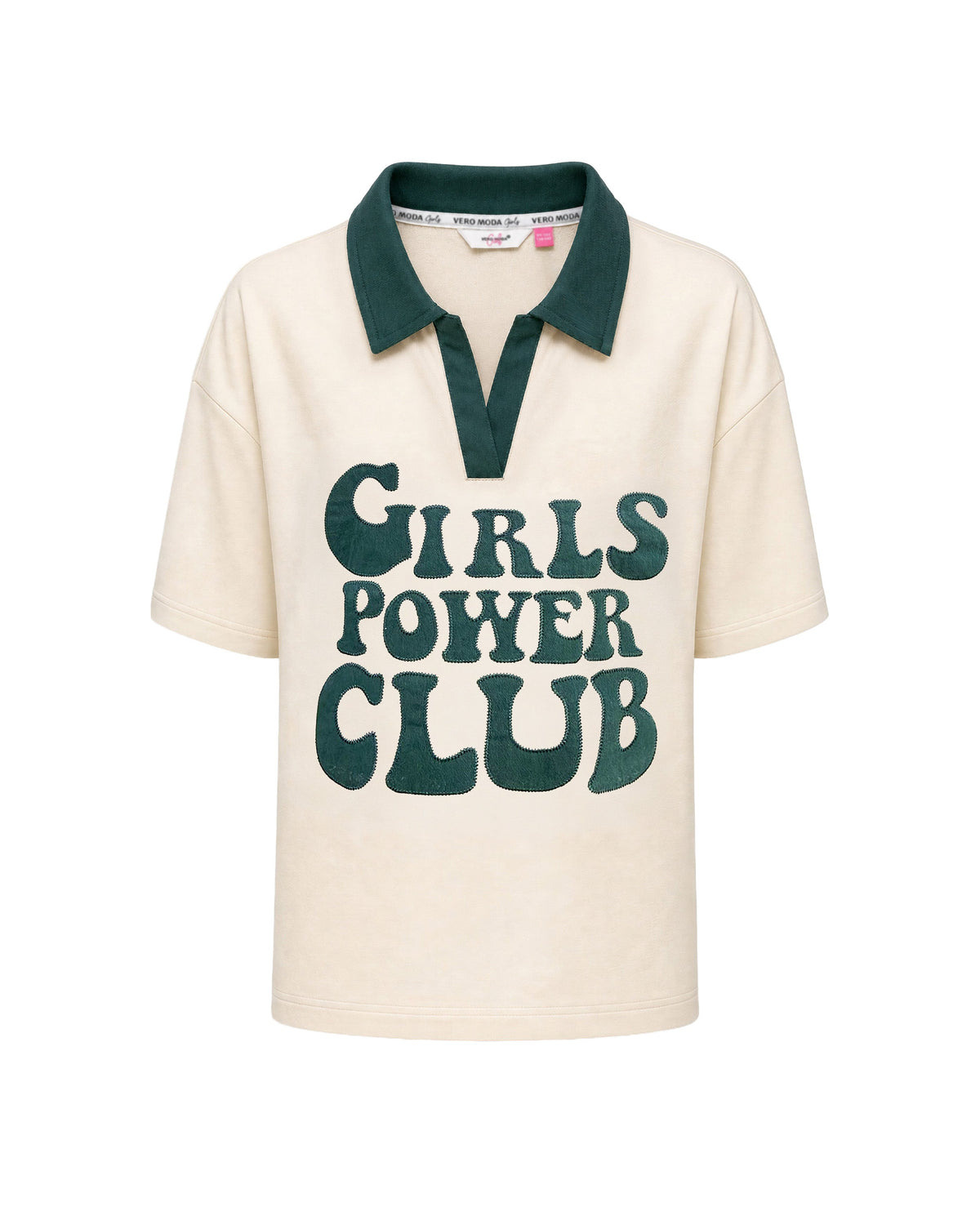 Girls Girl Club Beige Printed Regular Fit T-Shirt