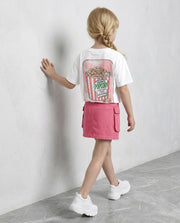 Girls Cloud Dancer Roomy Fit Casual T-Shirt