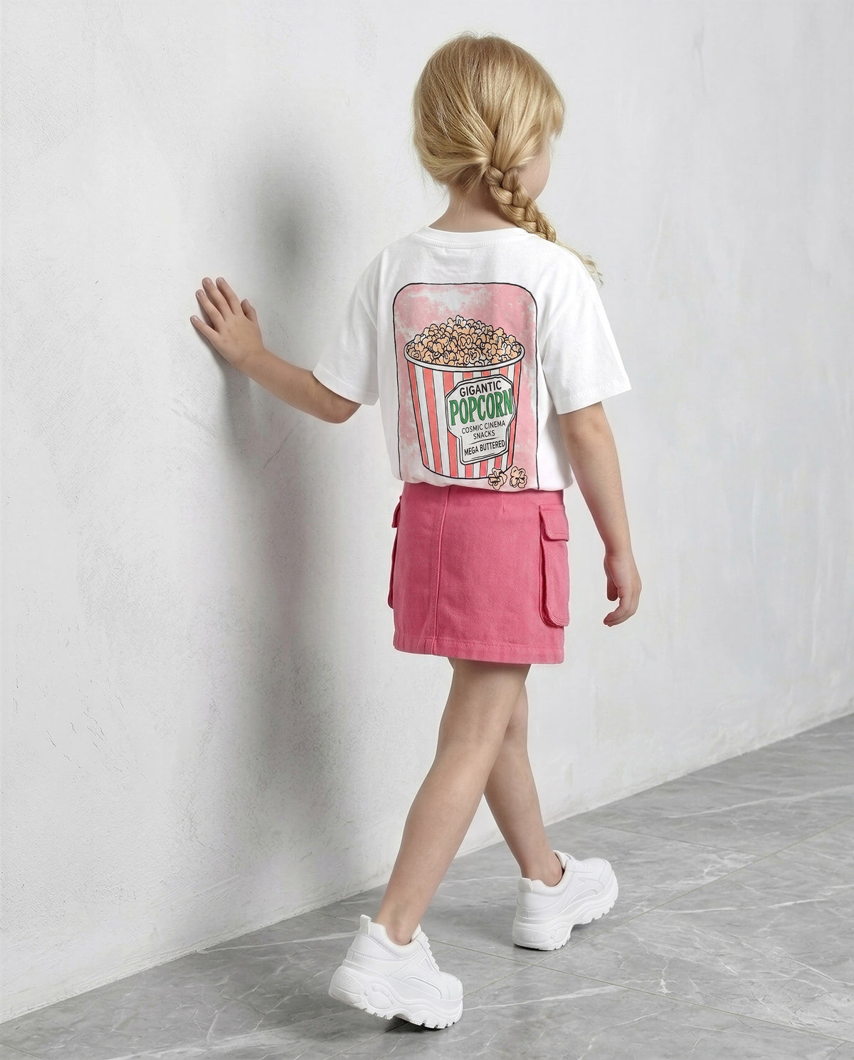 Girls Cloud Dancer Roomy Fit Casual T-Shirt