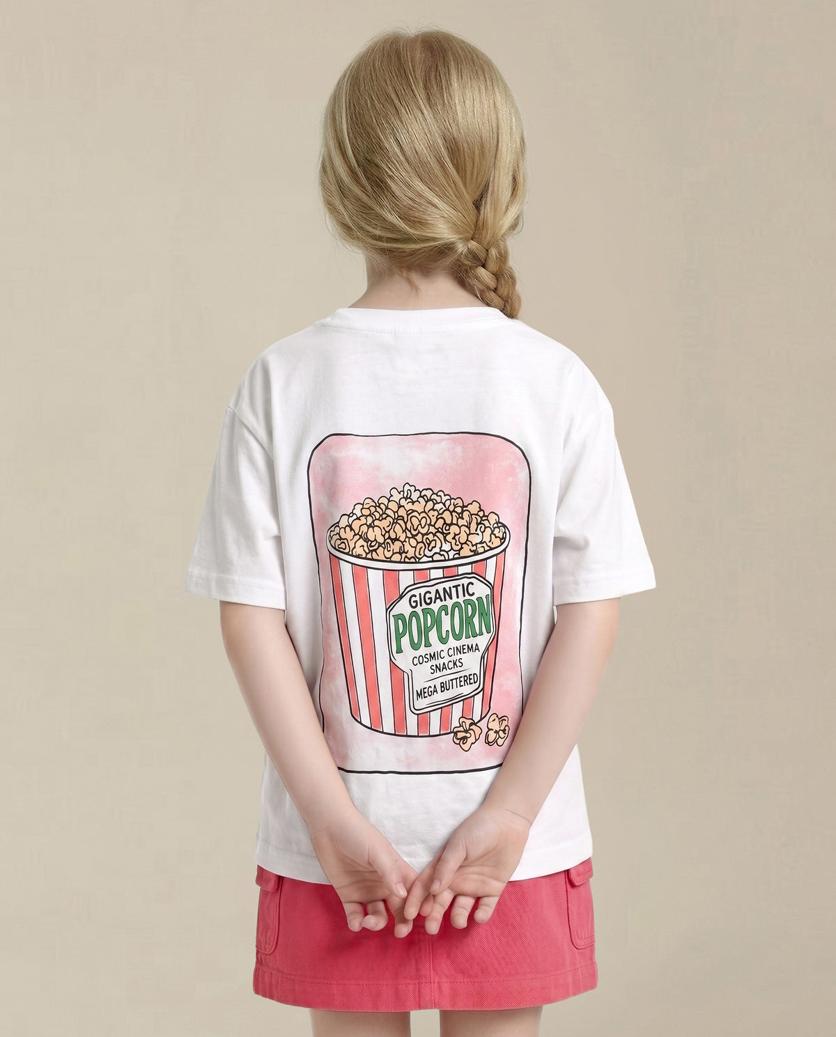 Girls Cloud Dancer Roomy Fit Casual T-Shirt