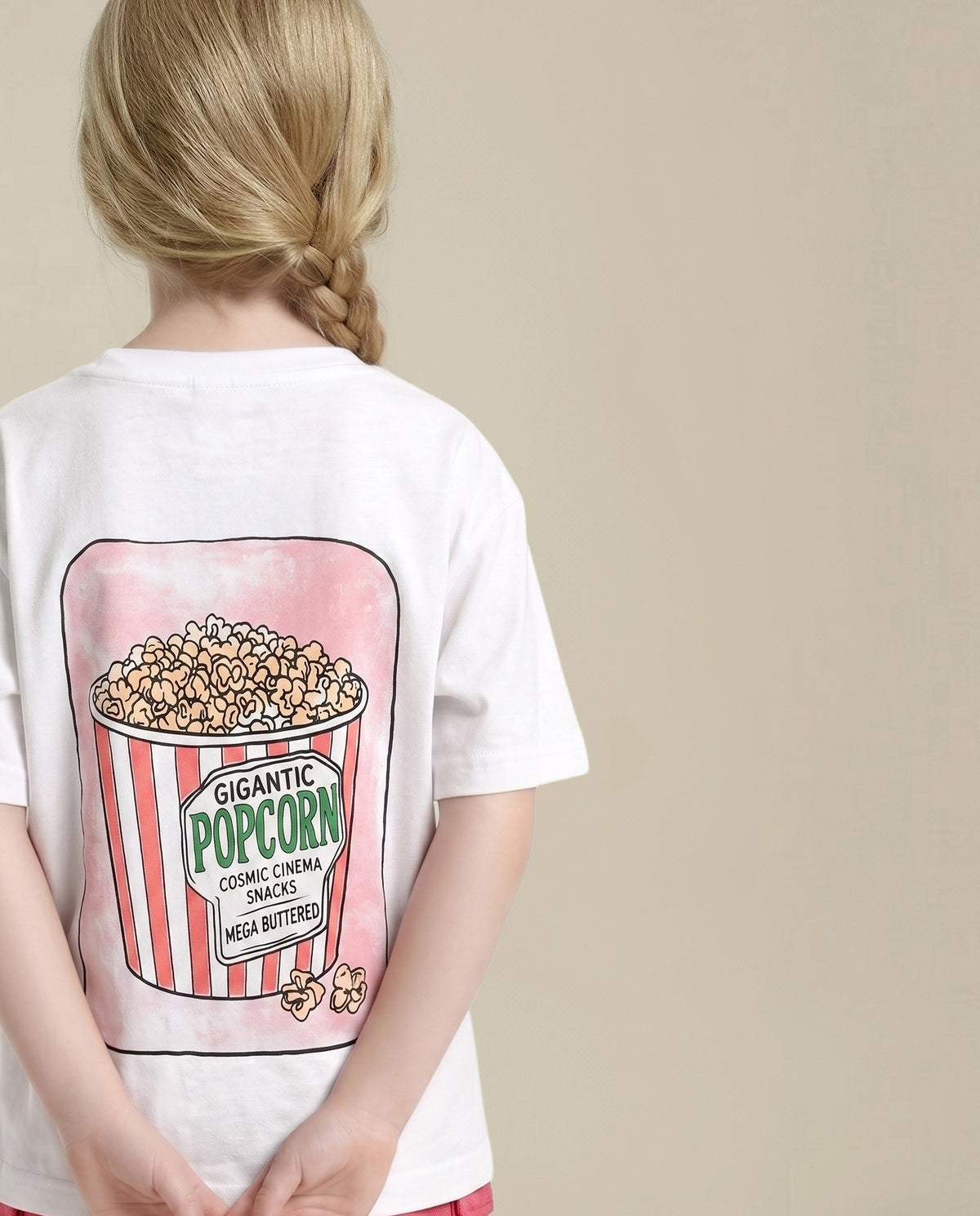 Girls Cloud Dancer Roomy Fit Casual T-Shirt